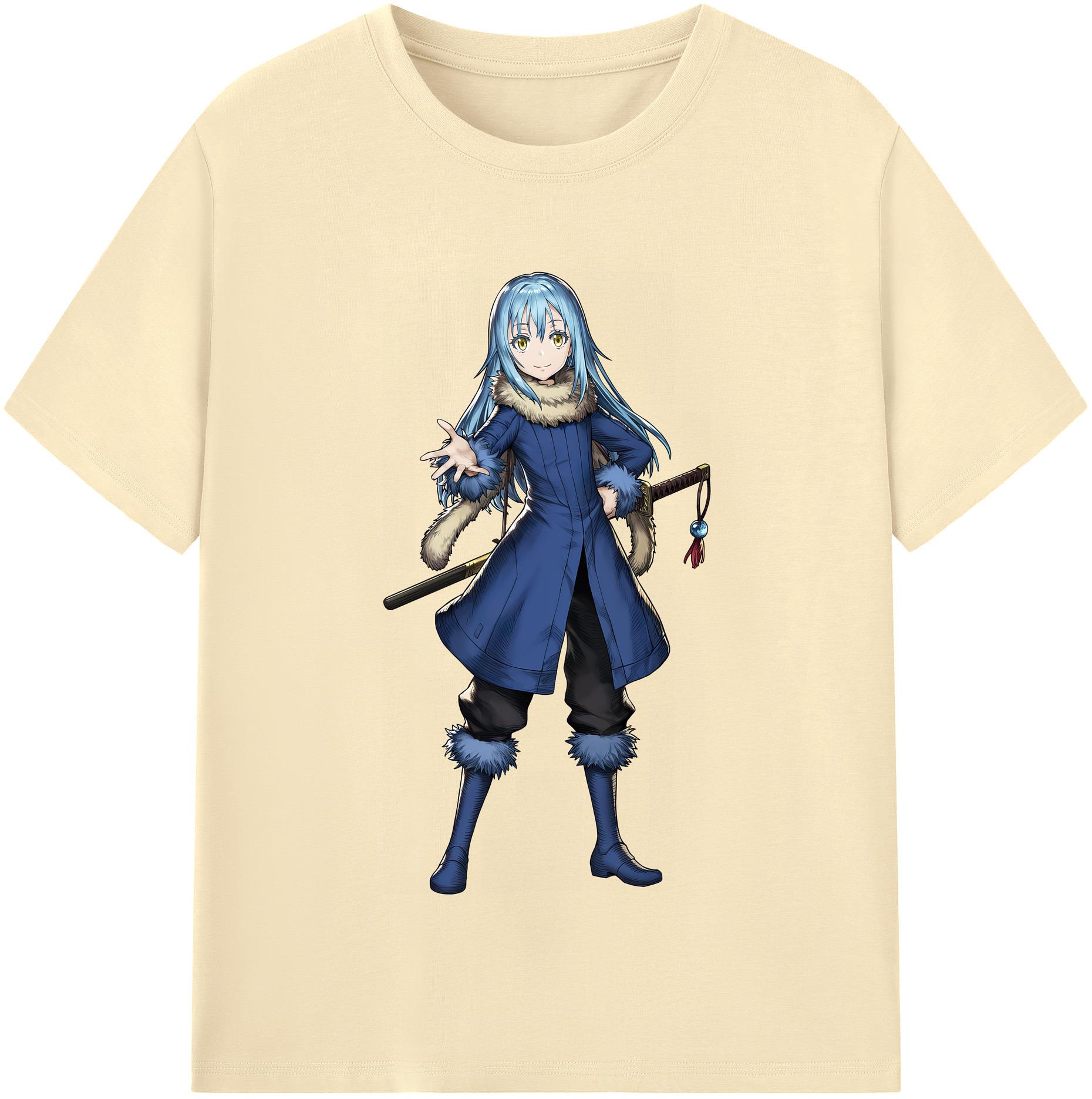 （画像用） 転スラ Regarding Reincarnated to Slime 綿100％半袖Tシャツ（フロントプリント）