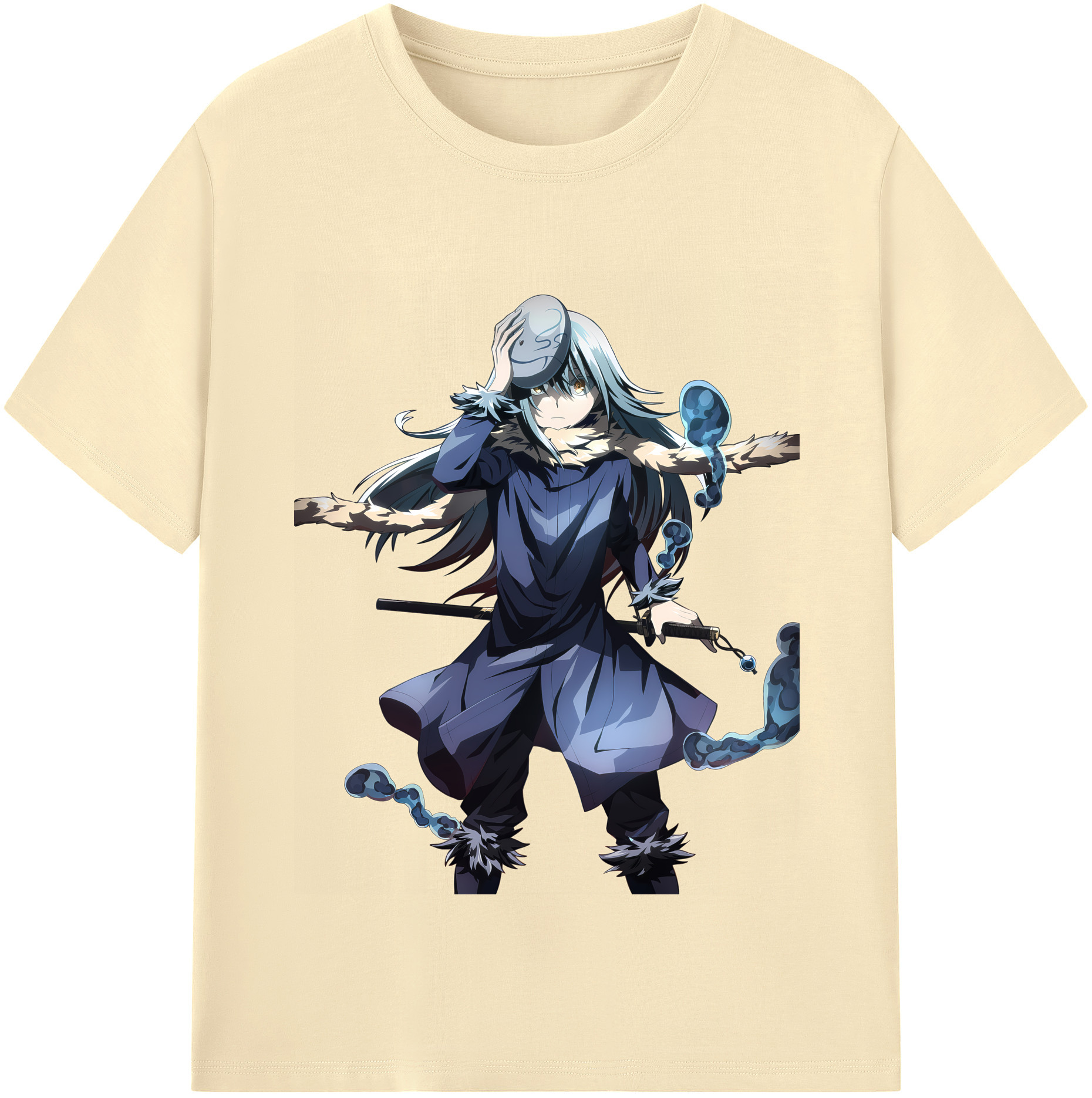 （画像用） 転スラ Regarding Reincarnated to Slime 綿100％半袖Tシャツ（フロントプリント）