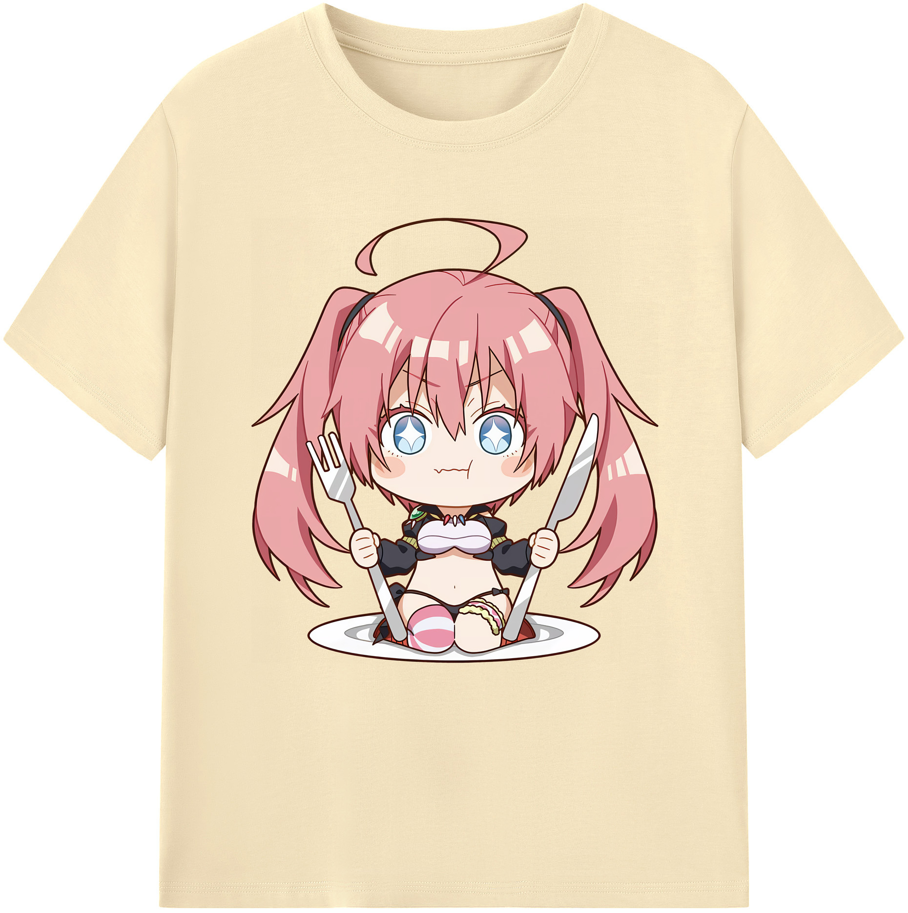 （画像用） 転スラ Regarding Reincarnated to Slime 綿100％半袖Tシャツ（フロントプリント）