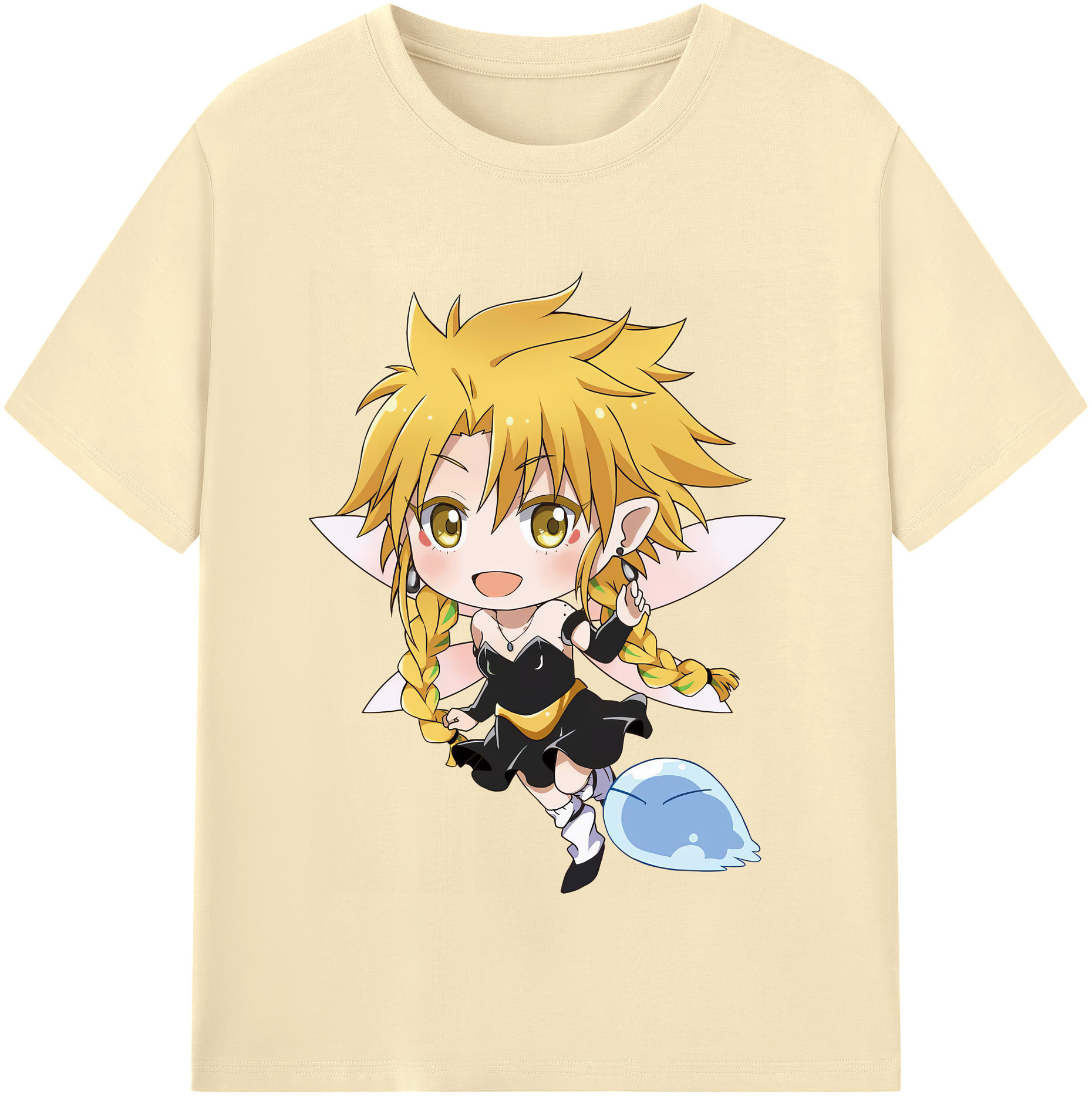 （画像用） 転スラ Regarding Reincarnated to Slime 綿100％半袖Tシャツ（フロントプリント）