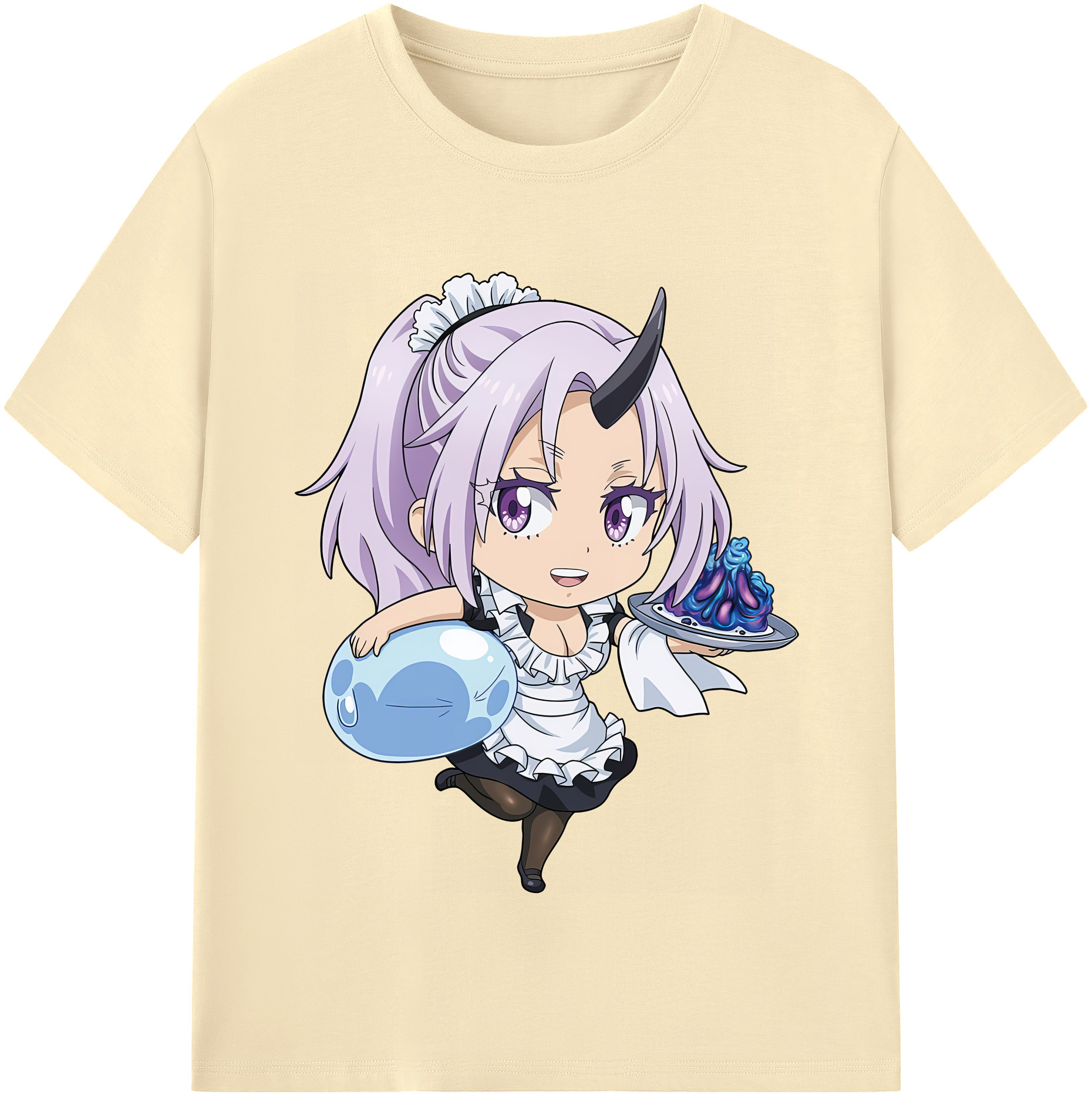 （画像用） 転スラ Regarding Reincarnated to Slime 綿100％半袖Tシャツ（フロントプリント）