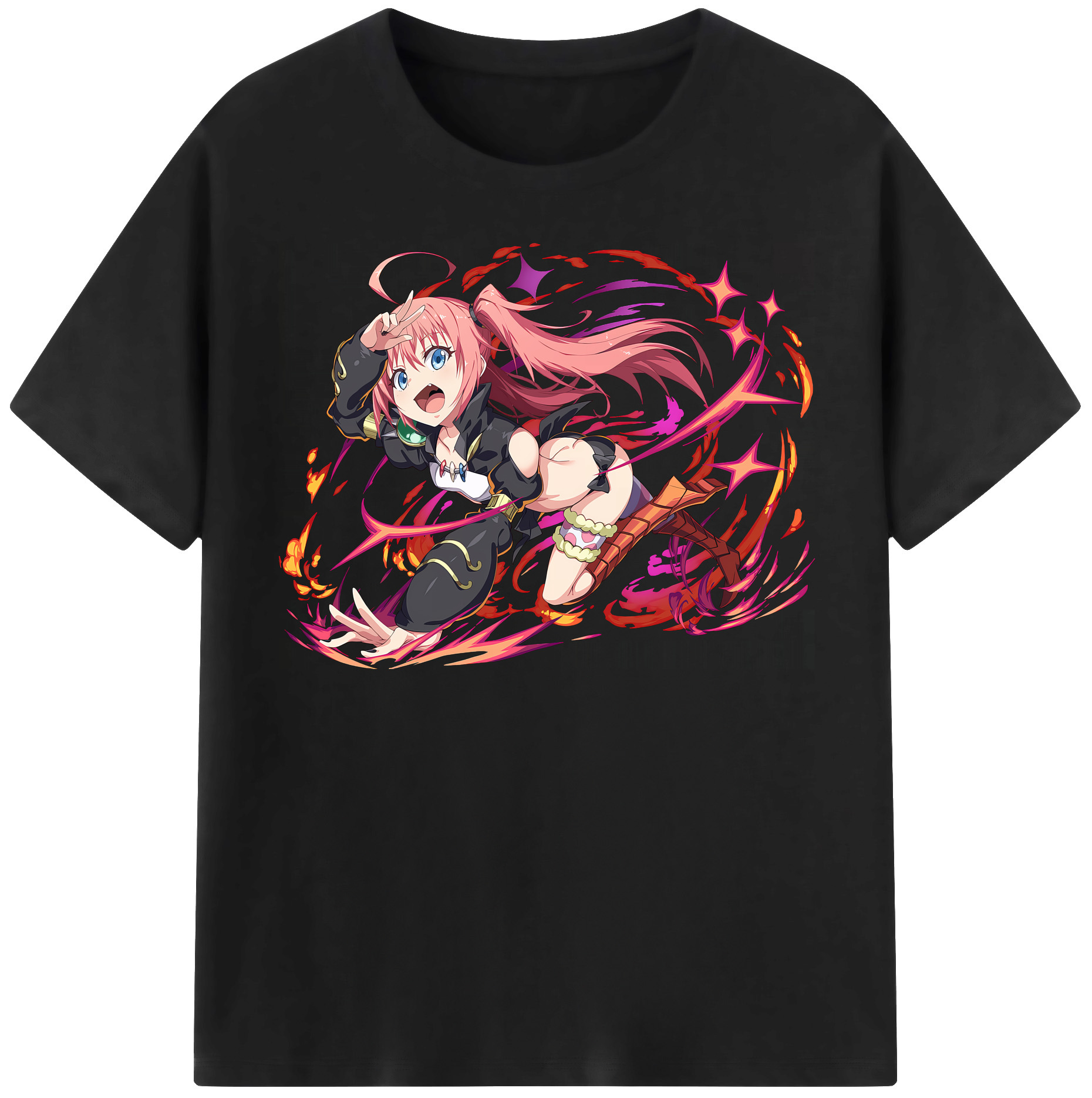 （画像用） 転スラ Regarding Reincarnated to Slime 綿100％半袖Tシャツ（フロントプリント）