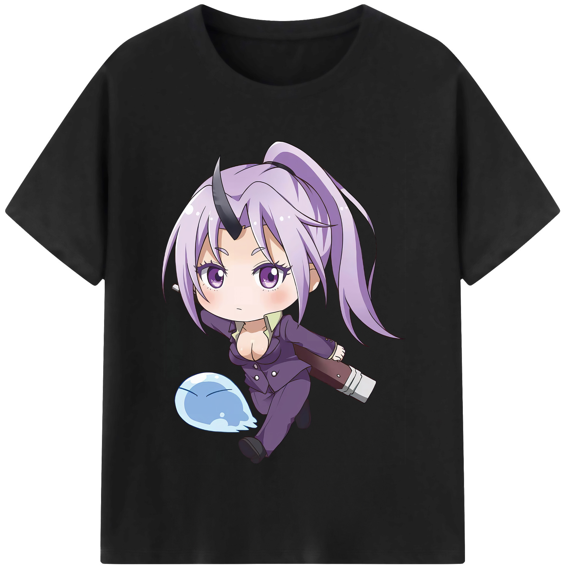 （画像用） 転スラ Regarding Reincarnated to Slime 綿100％半袖Tシャツ（フロントプリント）