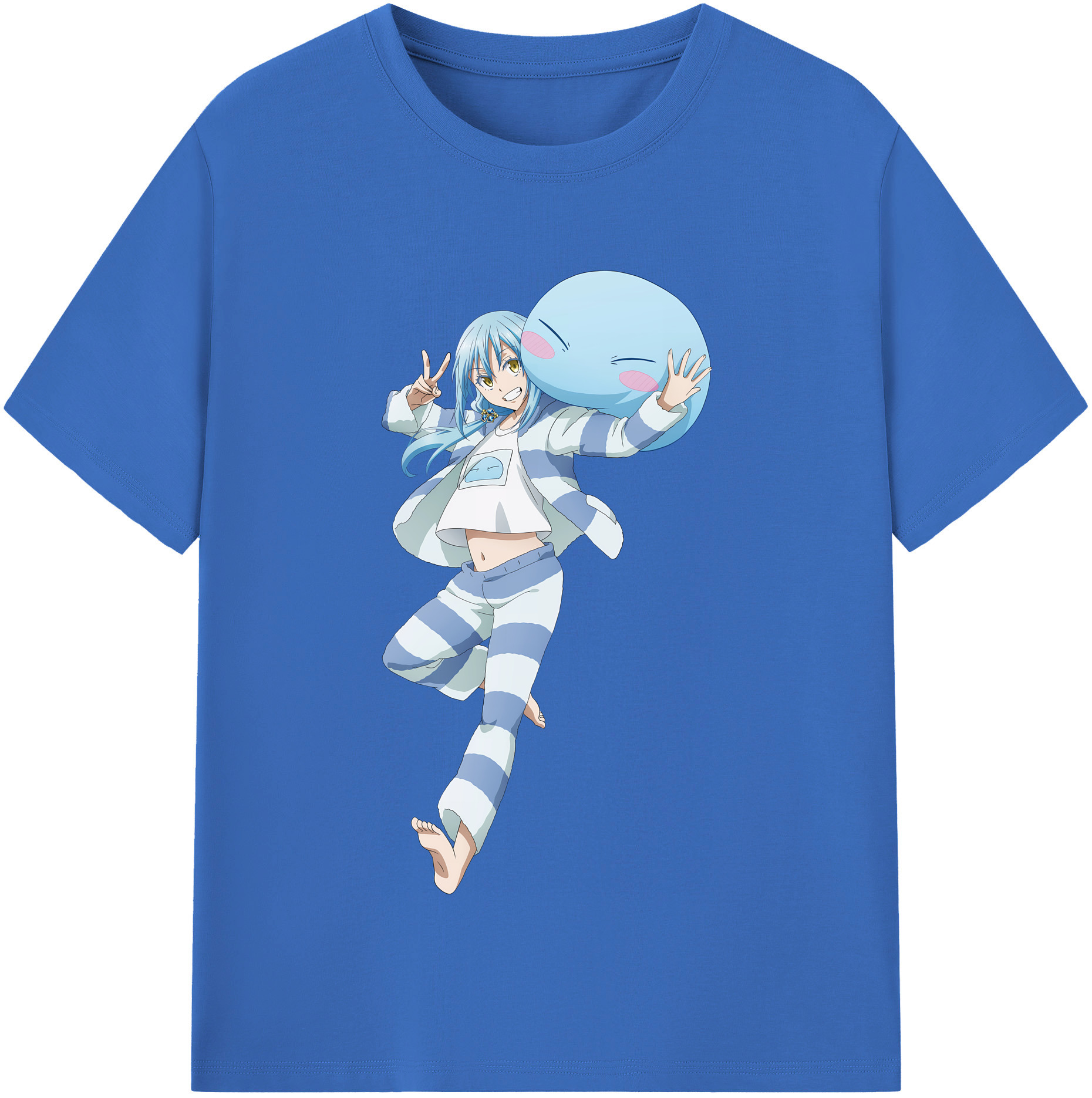 （画像用） 転スラ Regarding Reincarnated to Slime 綿100％半袖Tシャツ（フロントプリント）