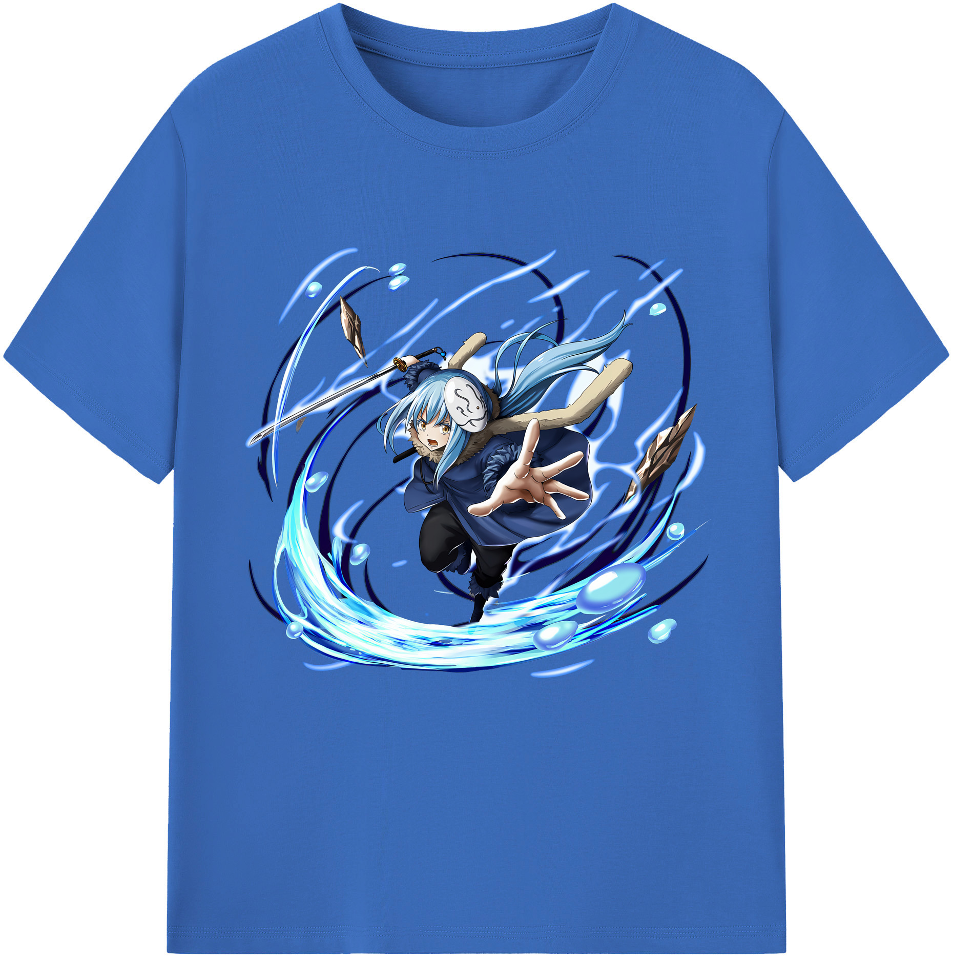 （画像用） 転スラ Regarding Reincarnated to Slime 綿100％半袖Tシャツ（フロントプリント）