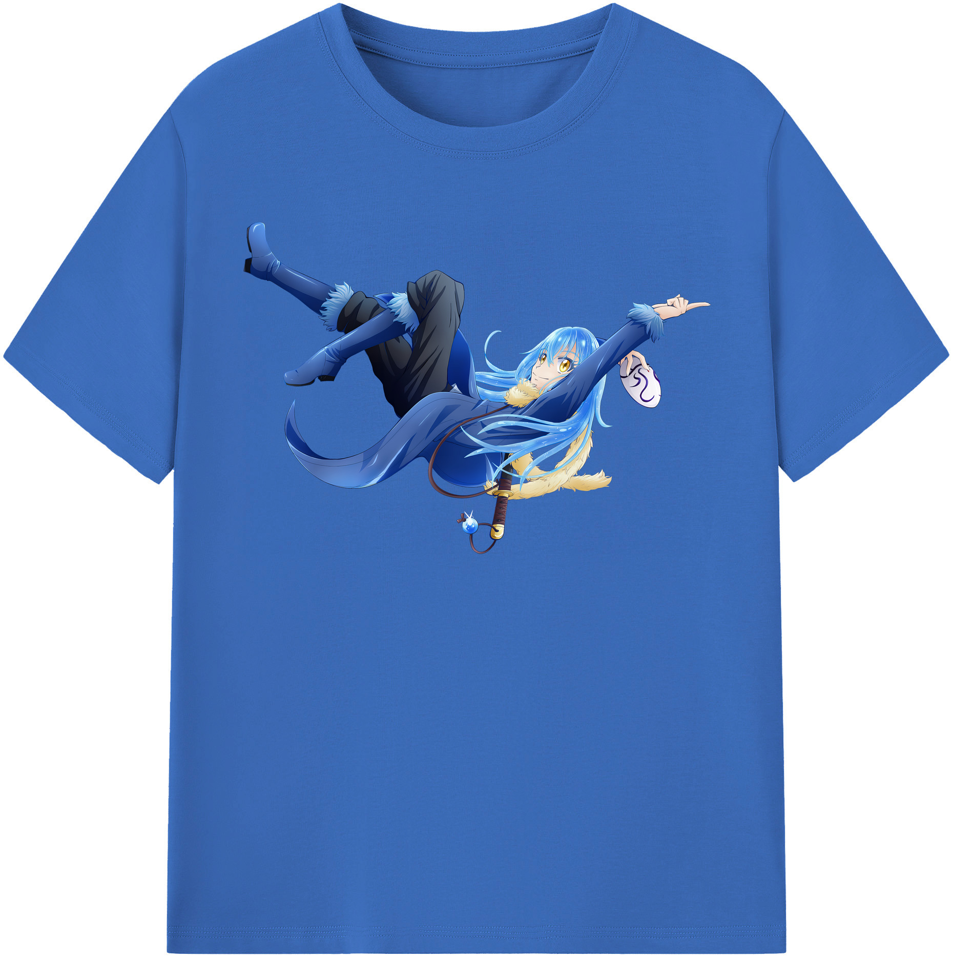 （画像用） 転スラ Regarding Reincarnated to Slime 綿100％半袖Tシャツ（フロントプリント）