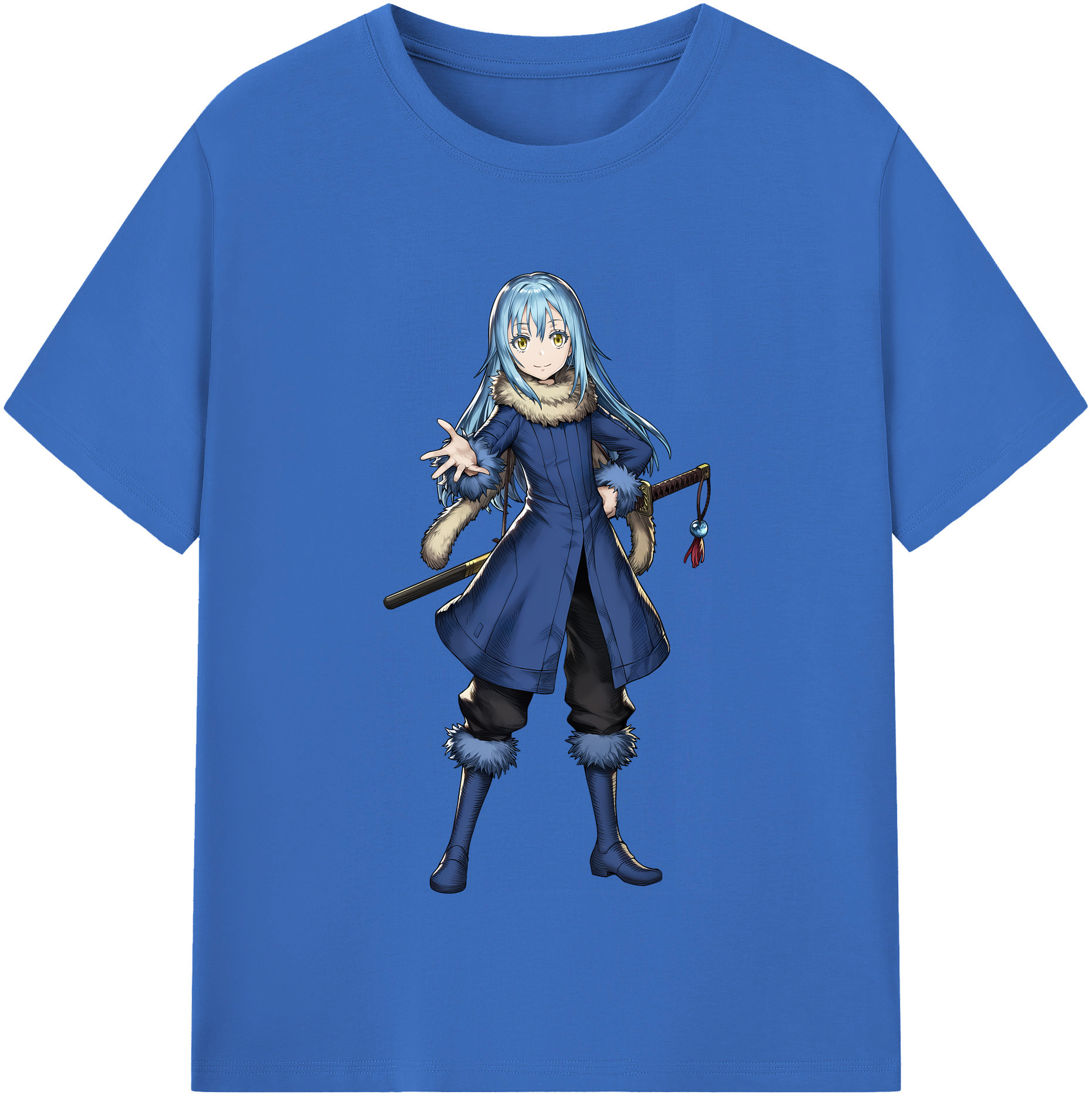 （画像用） 転スラ Regarding Reincarnated to Slime 綿100％半袖Tシャツ（フロントプリント）