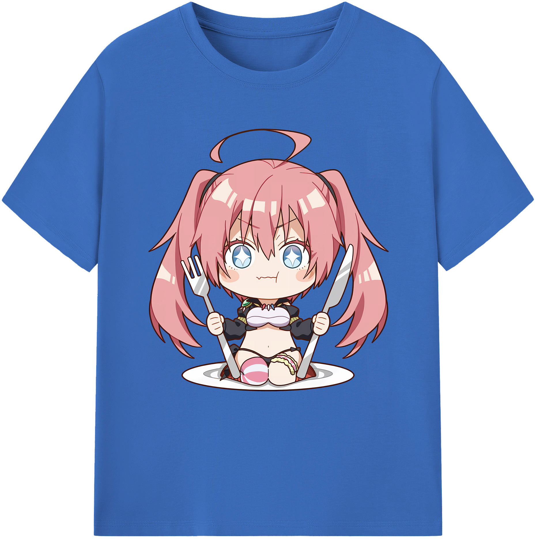 （画像用） 転スラ Regarding Reincarnated to Slime 綿100％半袖Tシャツ（フロントプリント）