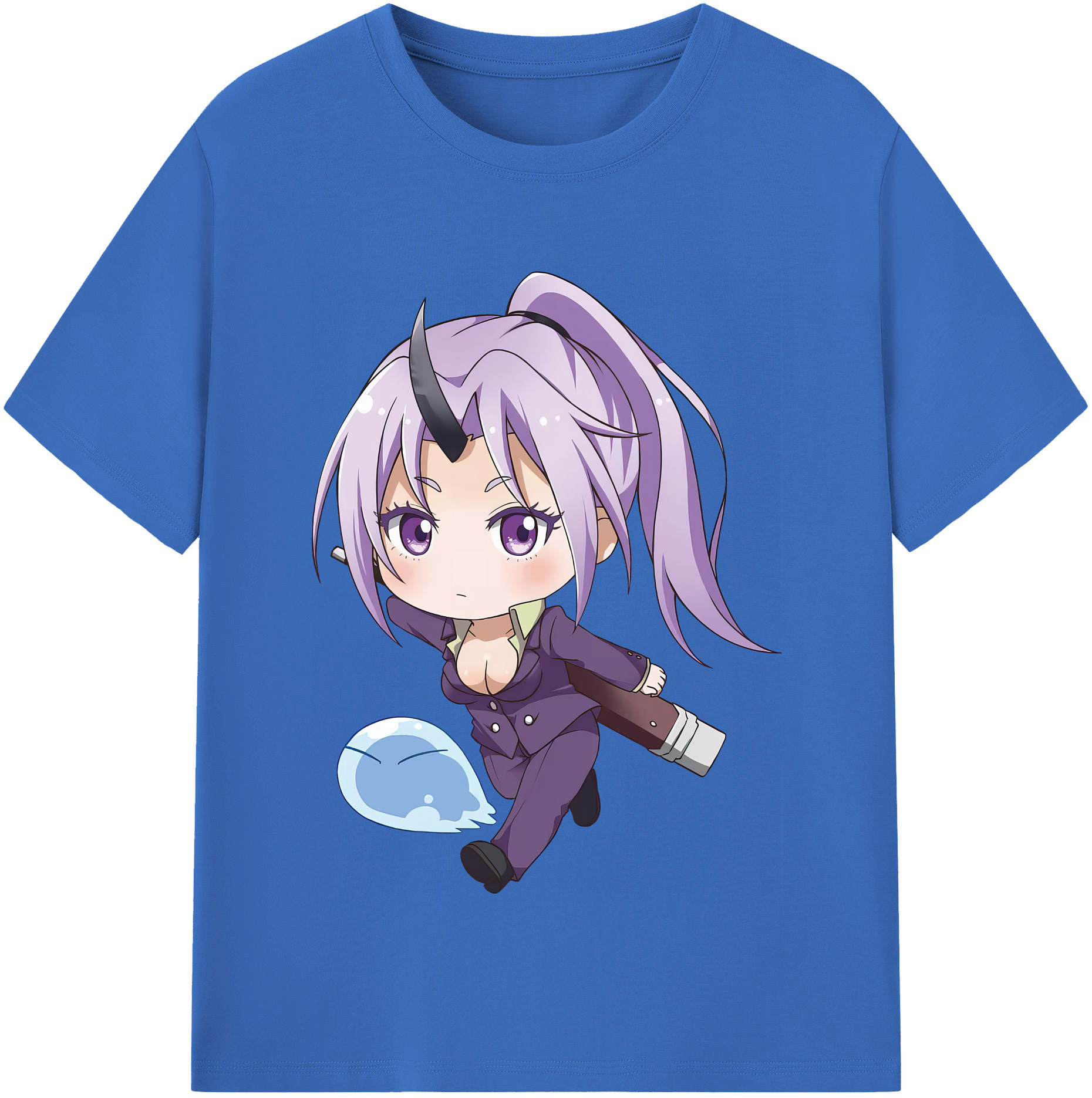 （画像用） 転スラ Regarding Reincarnated to Slime 綿100％半袖Tシャツ（フロントプリント）