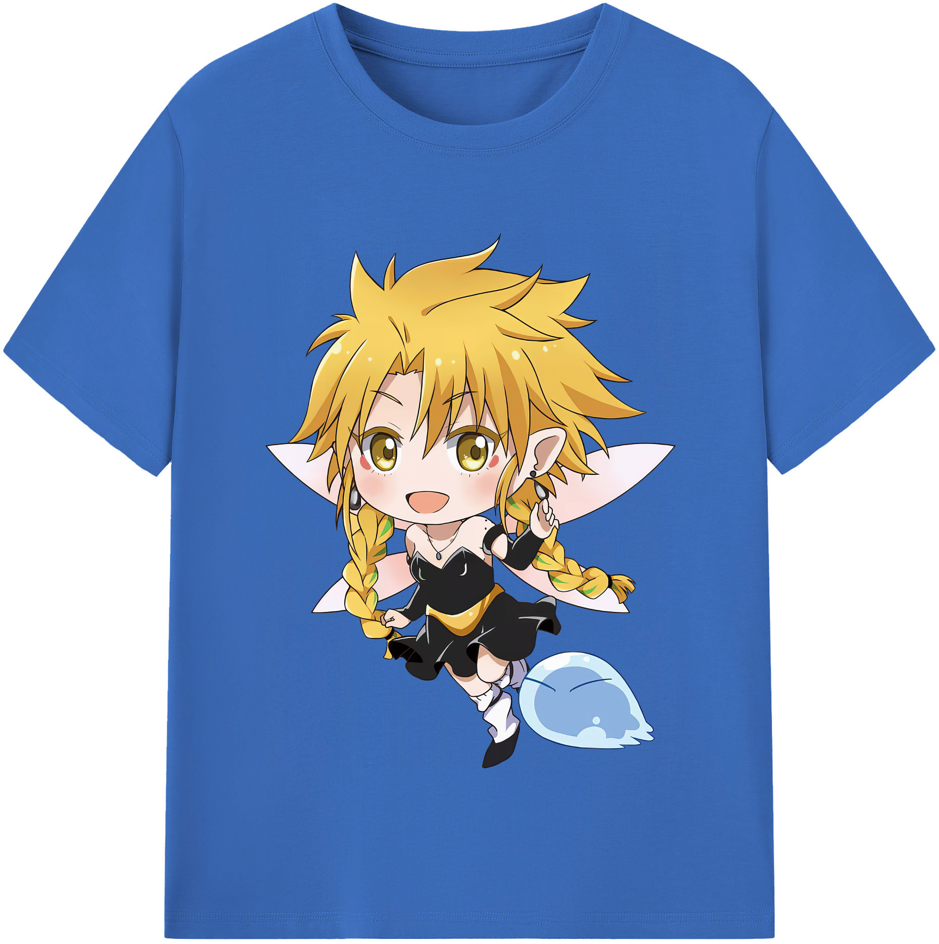 （画像用） 転スラ Regarding Reincarnated to Slime 綿100％半袖Tシャツ（フロントプリント）