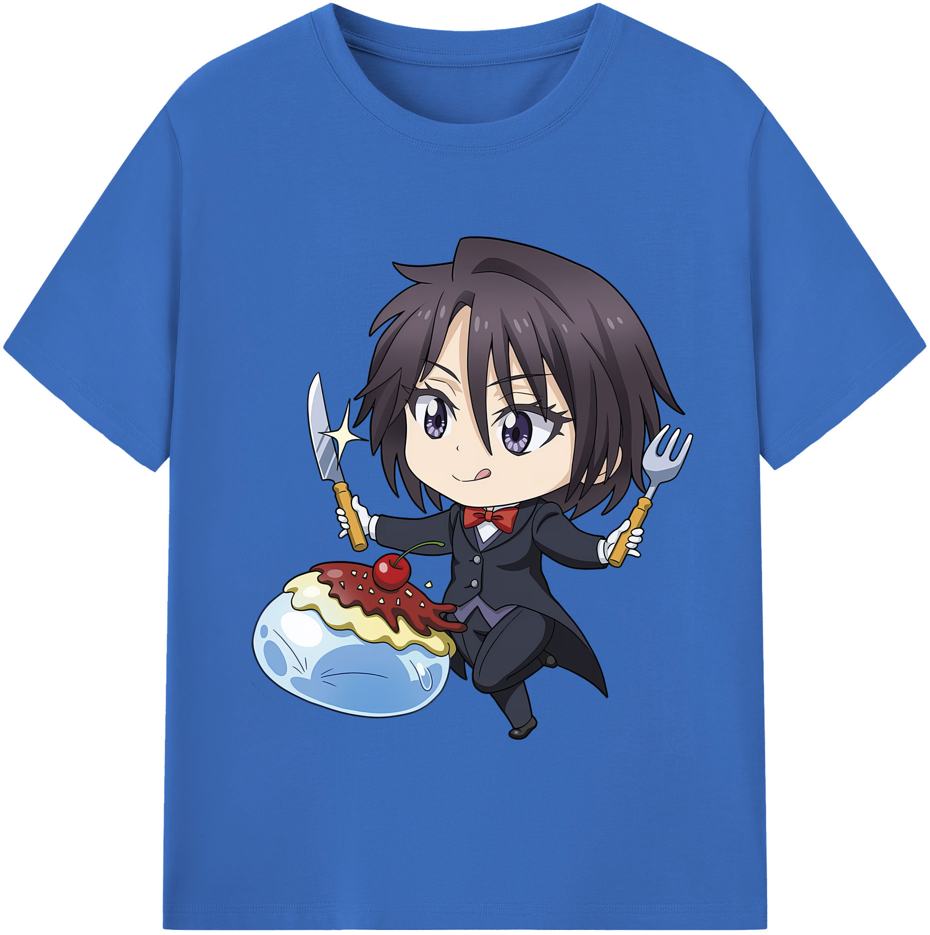（画像用） 転スラ Regarding Reincarnated to Slime 綿100％半袖Tシャツ（フロントプリント）