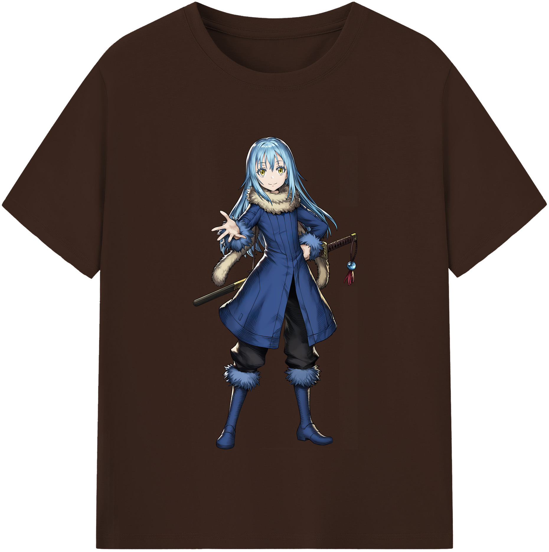 （画像用） 転スラ Regarding Reincarnated to Slime 綿100％半袖Tシャツ（フロントプリント）