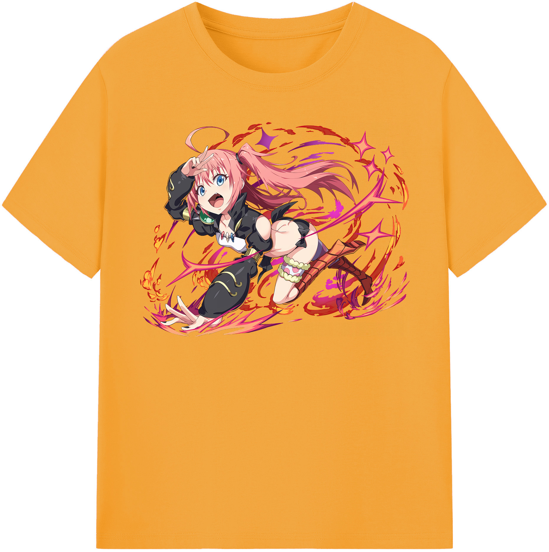（画像用） 転スラ Regarding Reincarnated to Slime 綿100％半袖Tシャツ（フロントプリント）