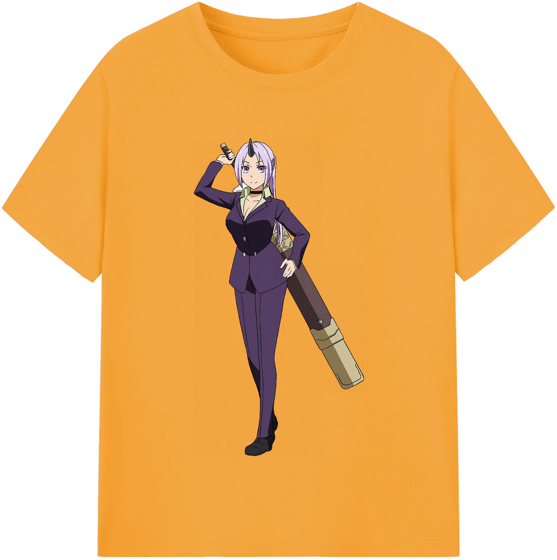 （画像用） 転スラ Regarding Reincarnated to Slime 綿100％半袖Tシャツ（フロントプリント）