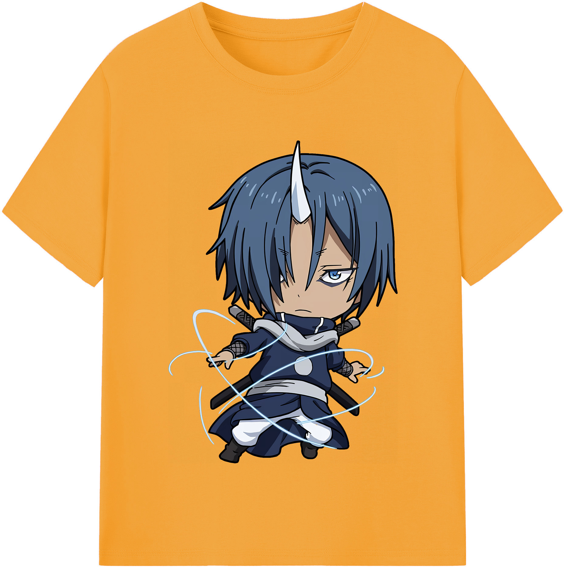 （画像用） 転スラ Regarding Reincarnated to Slime 綿100％半袖Tシャツ（フロントプリント）