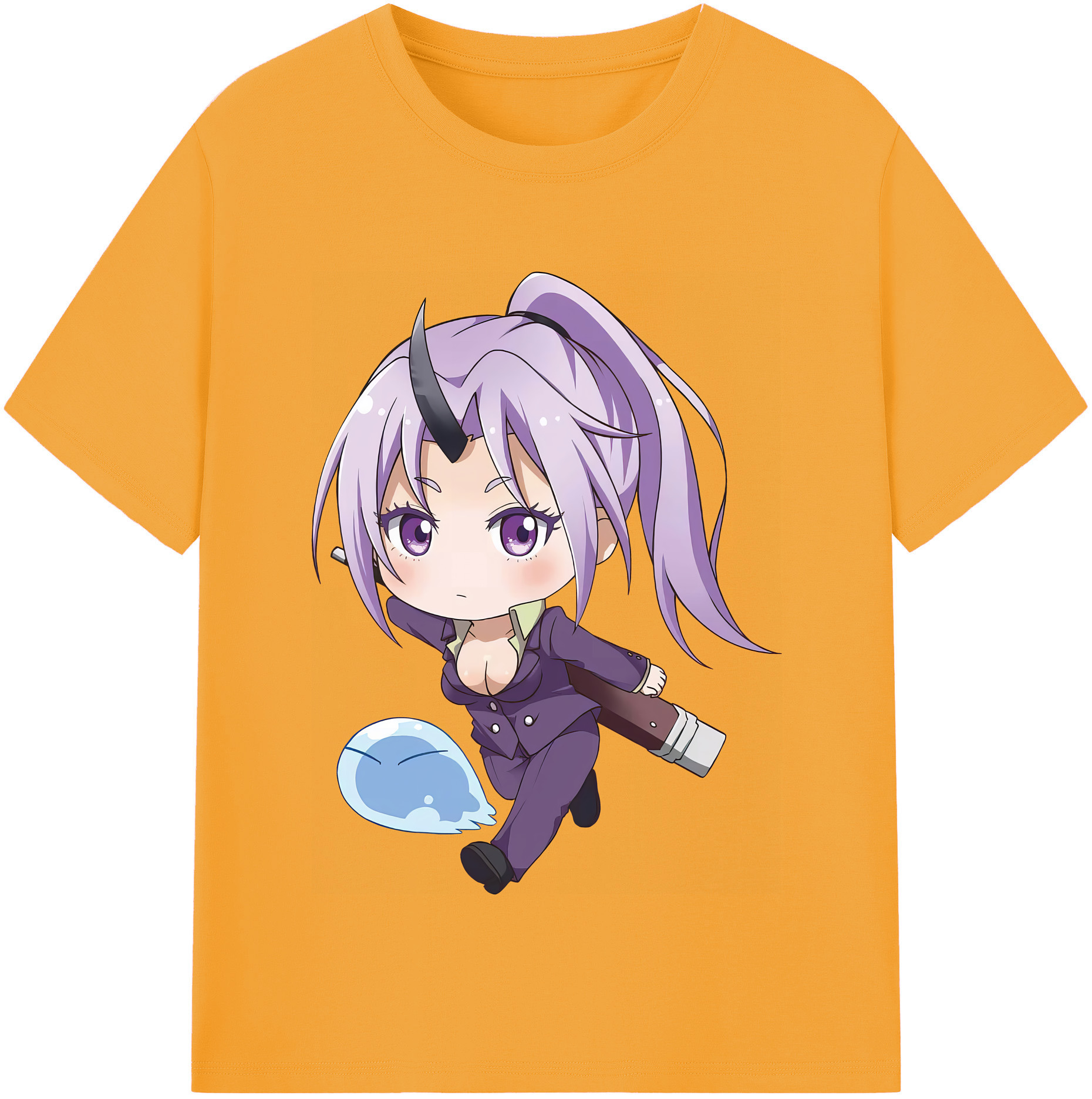 （画像用） 転スラ Regarding Reincarnated to Slime 綿100％半袖Tシャツ（フロントプリント）
