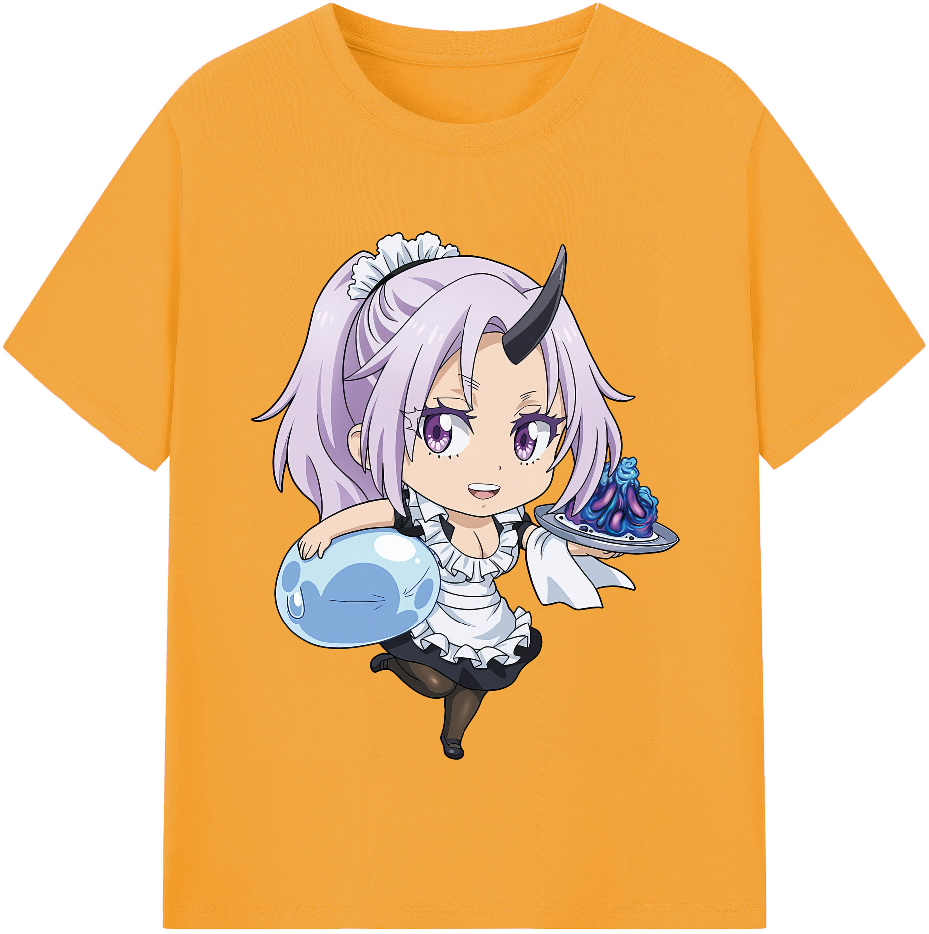 （画像用） 転スラ Regarding Reincarnated to Slime 綿100％半袖Tシャツ（フロントプリント）