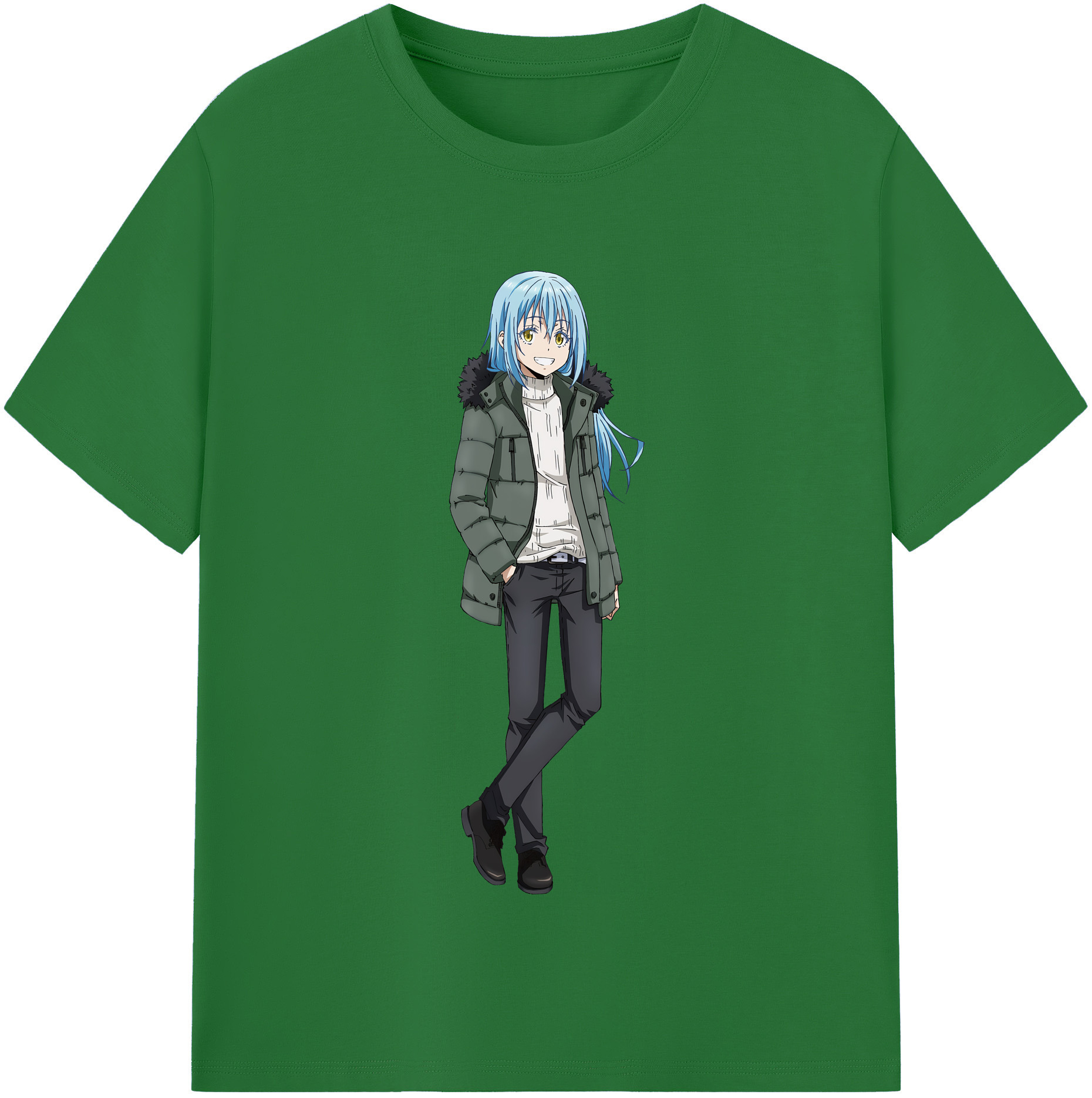 （画像用） 転スラ Regarding Reincarnated to Slime 綿100％半袖Tシャツ（フロントプリント）