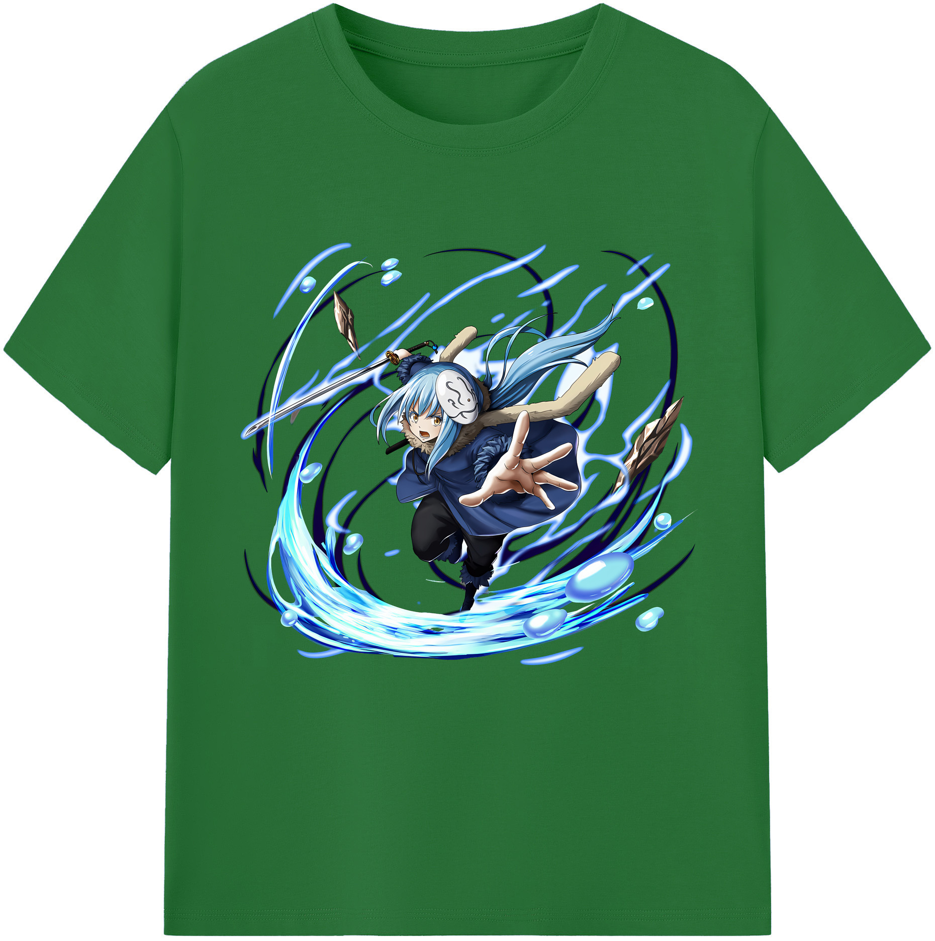 （画像用） 転スラ Regarding Reincarnated to Slime 綿100％半袖Tシャツ（フロントプリント）