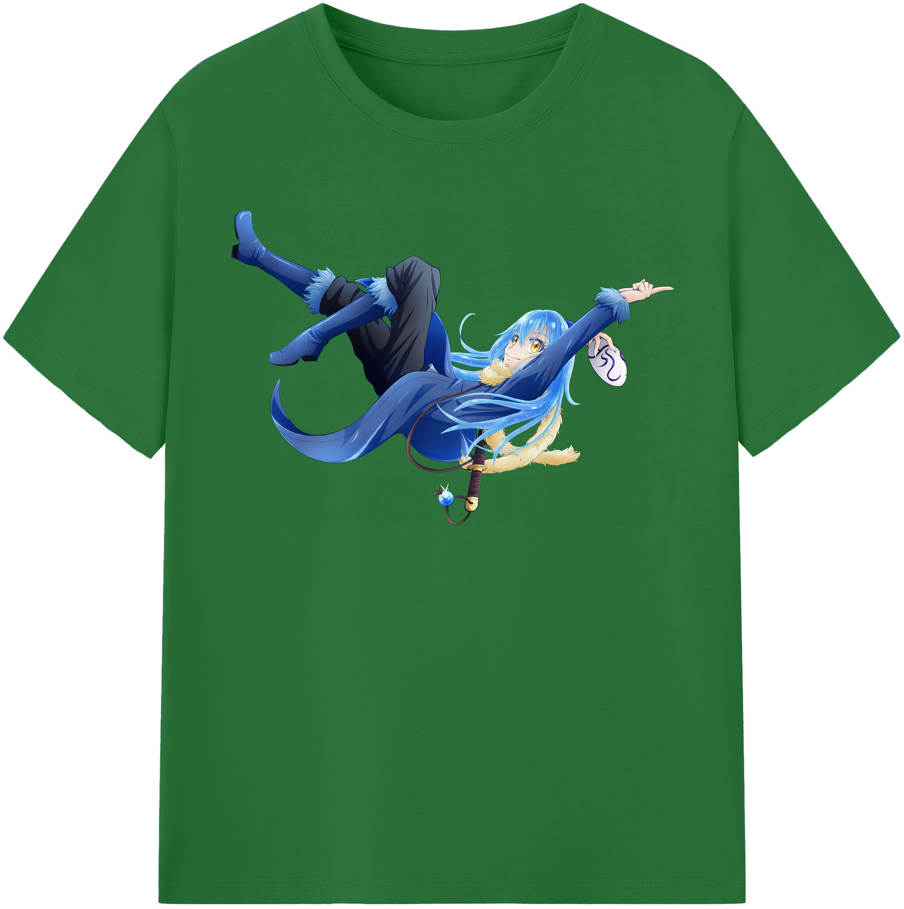（画像用） 転スラ Regarding Reincarnated to Slime 綿100％半袖Tシャツ（フロントプリント）