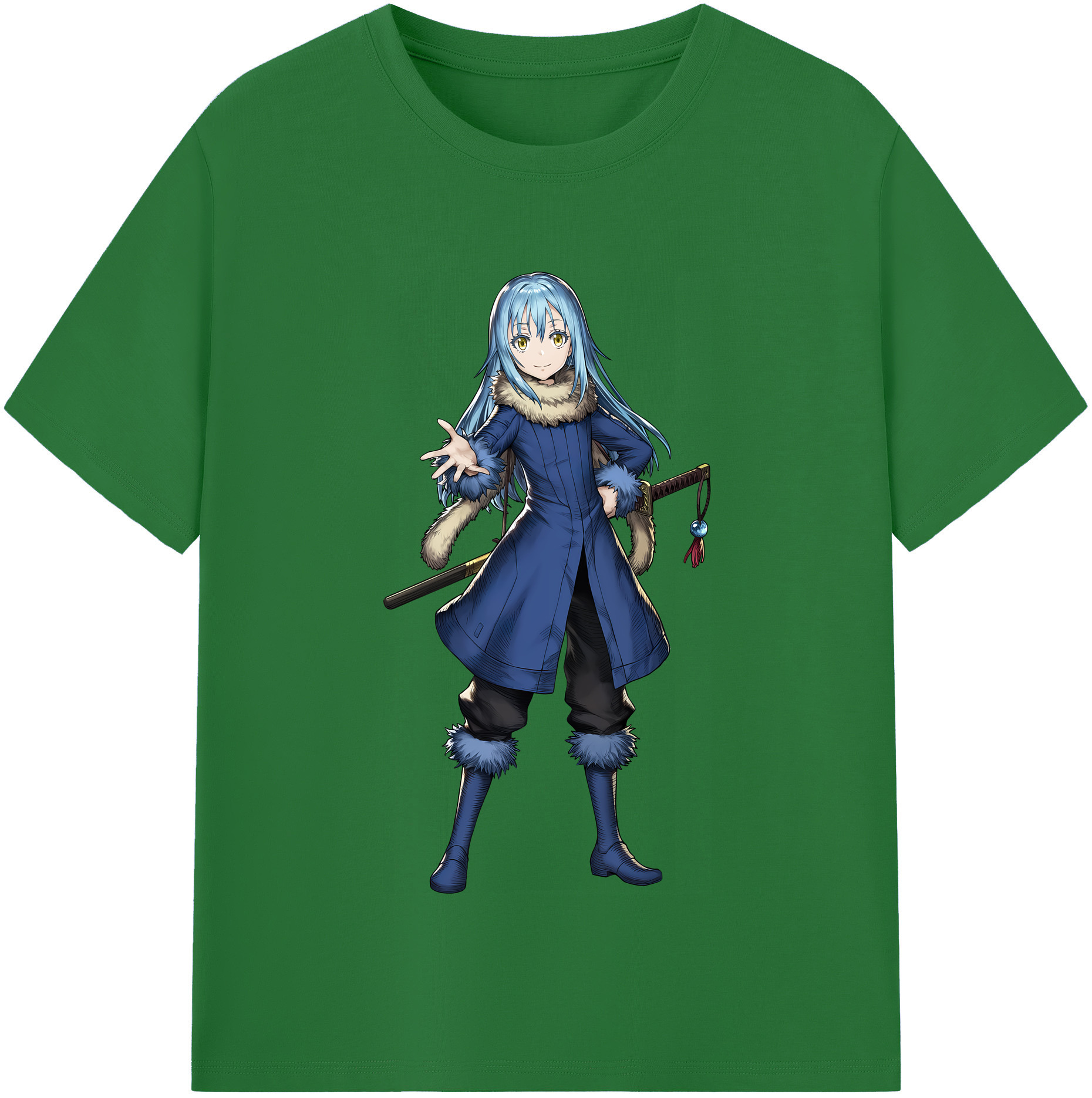 （画像用） 転スラ Regarding Reincarnated to Slime 綿100％半袖Tシャツ（フロントプリント）