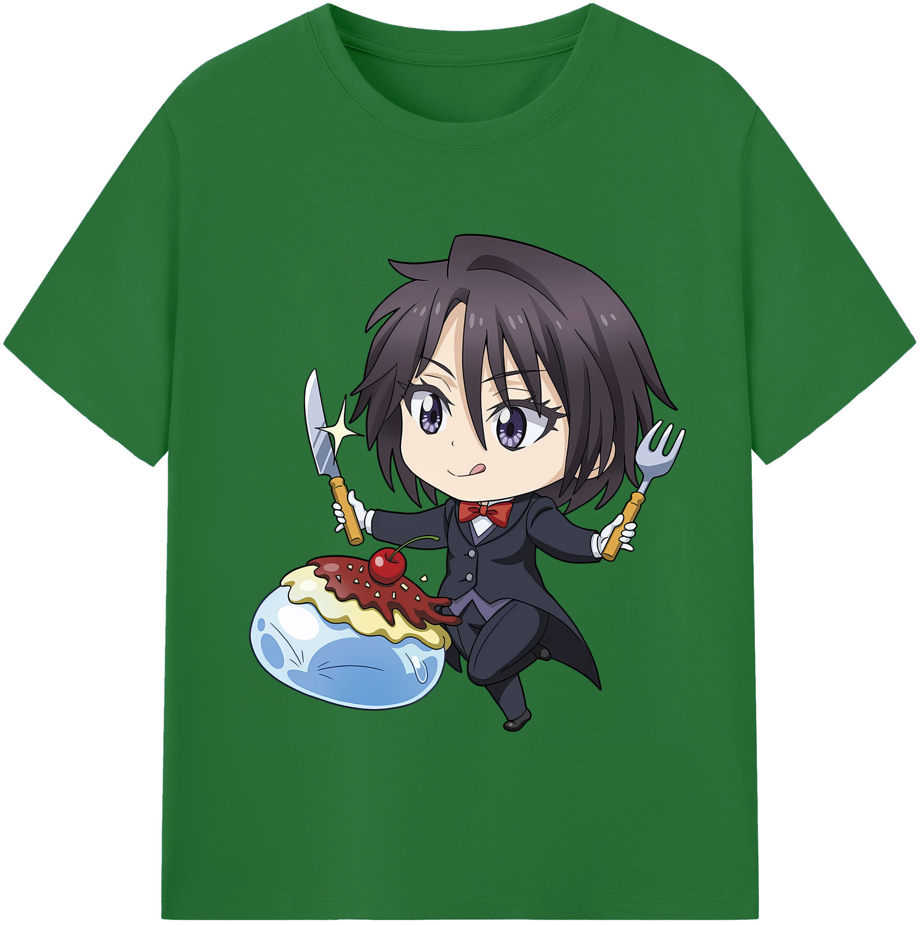 （画像用） 転スラ Regarding Reincarnated to Slime 綿100％半袖Tシャツ（フロントプリント）