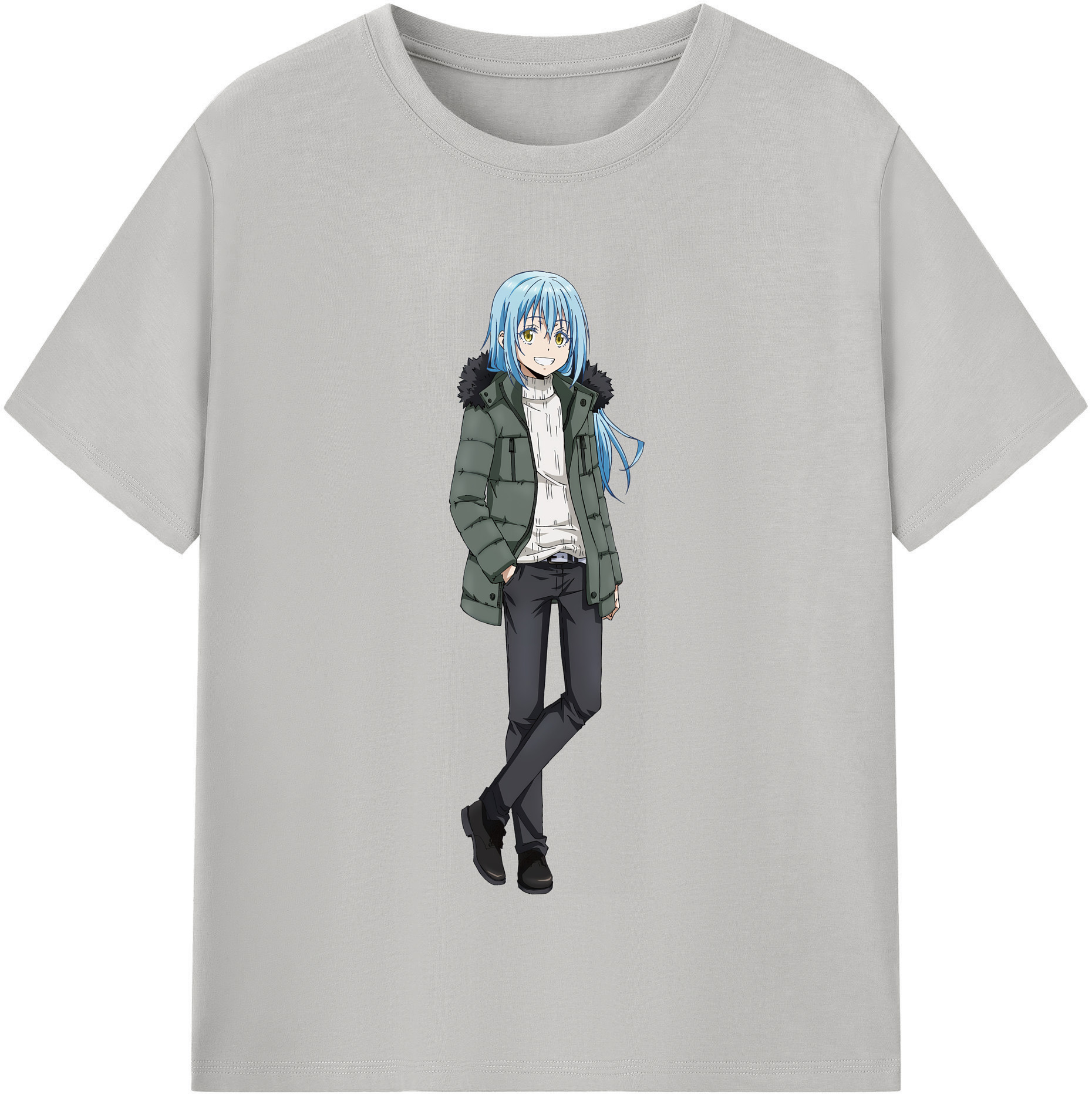 （画像用） 転スラ Regarding Reincarnated to Slime 綿100％半袖Tシャツ（フロントプリント）