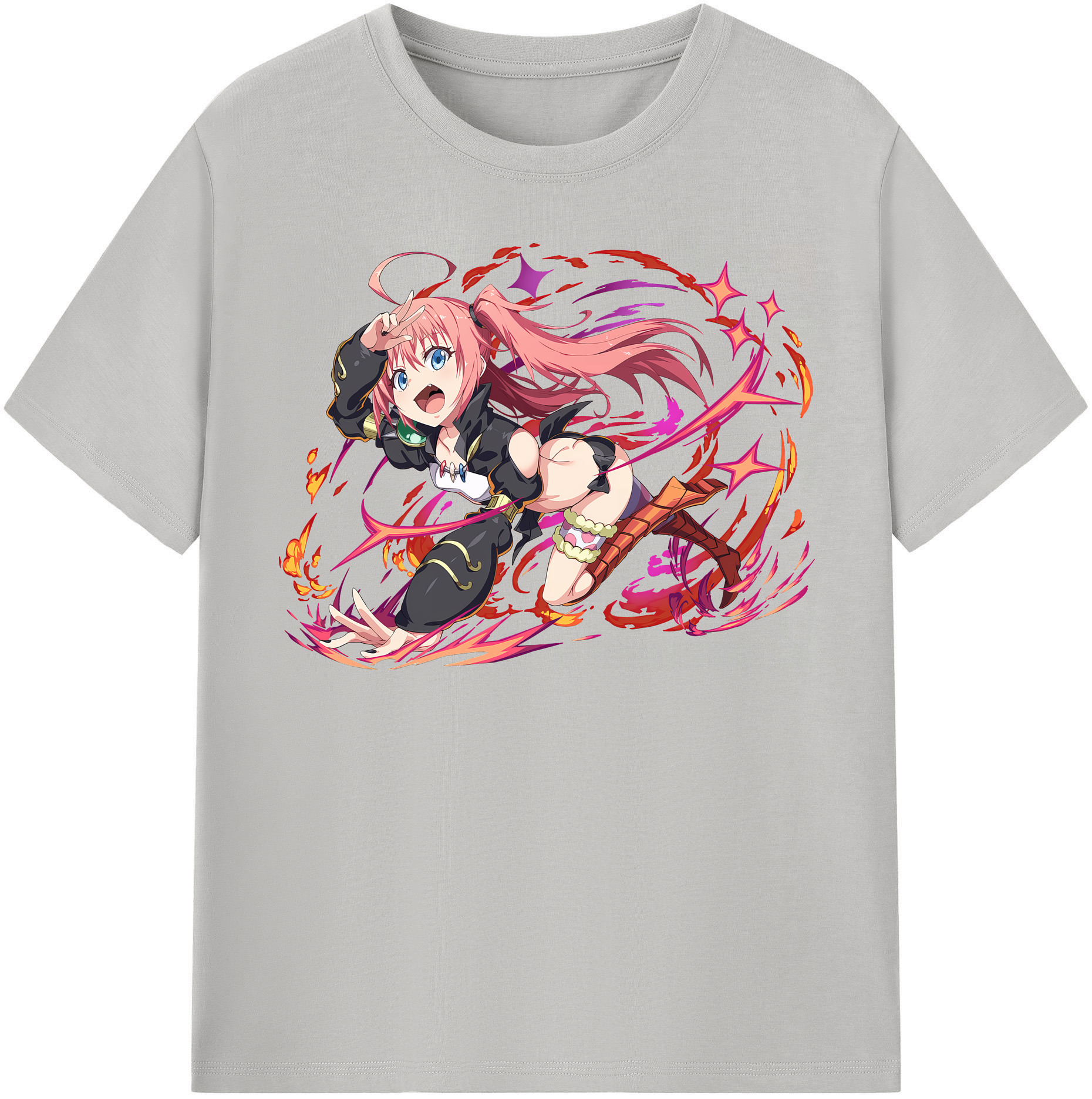 （画像用） 転スラ Regarding Reincarnated to Slime 綿100％半袖Tシャツ（フロントプリント）