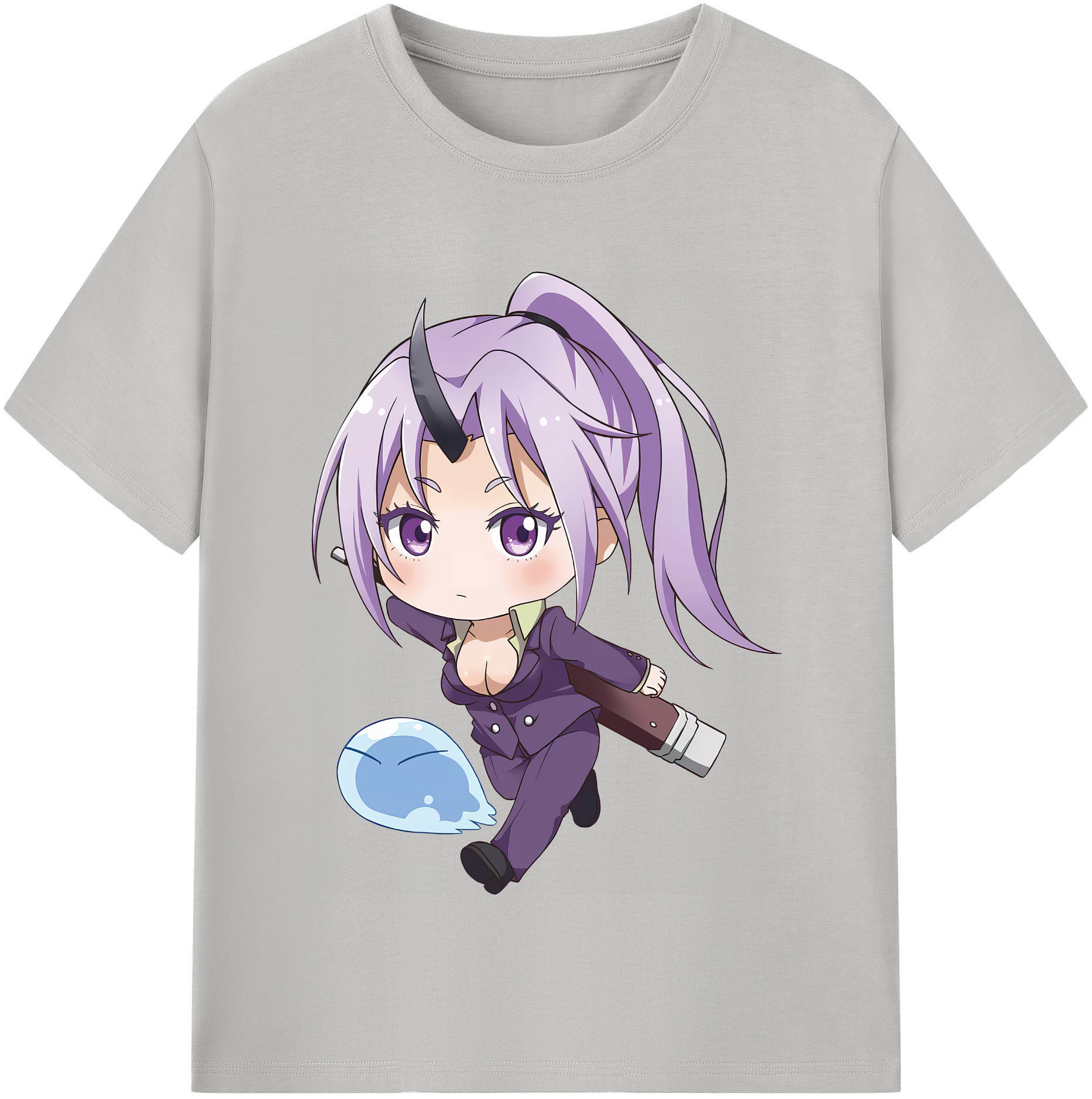 （画像用） 転スラ Regarding Reincarnated to Slime 綿100％半袖Tシャツ（フロントプリント）