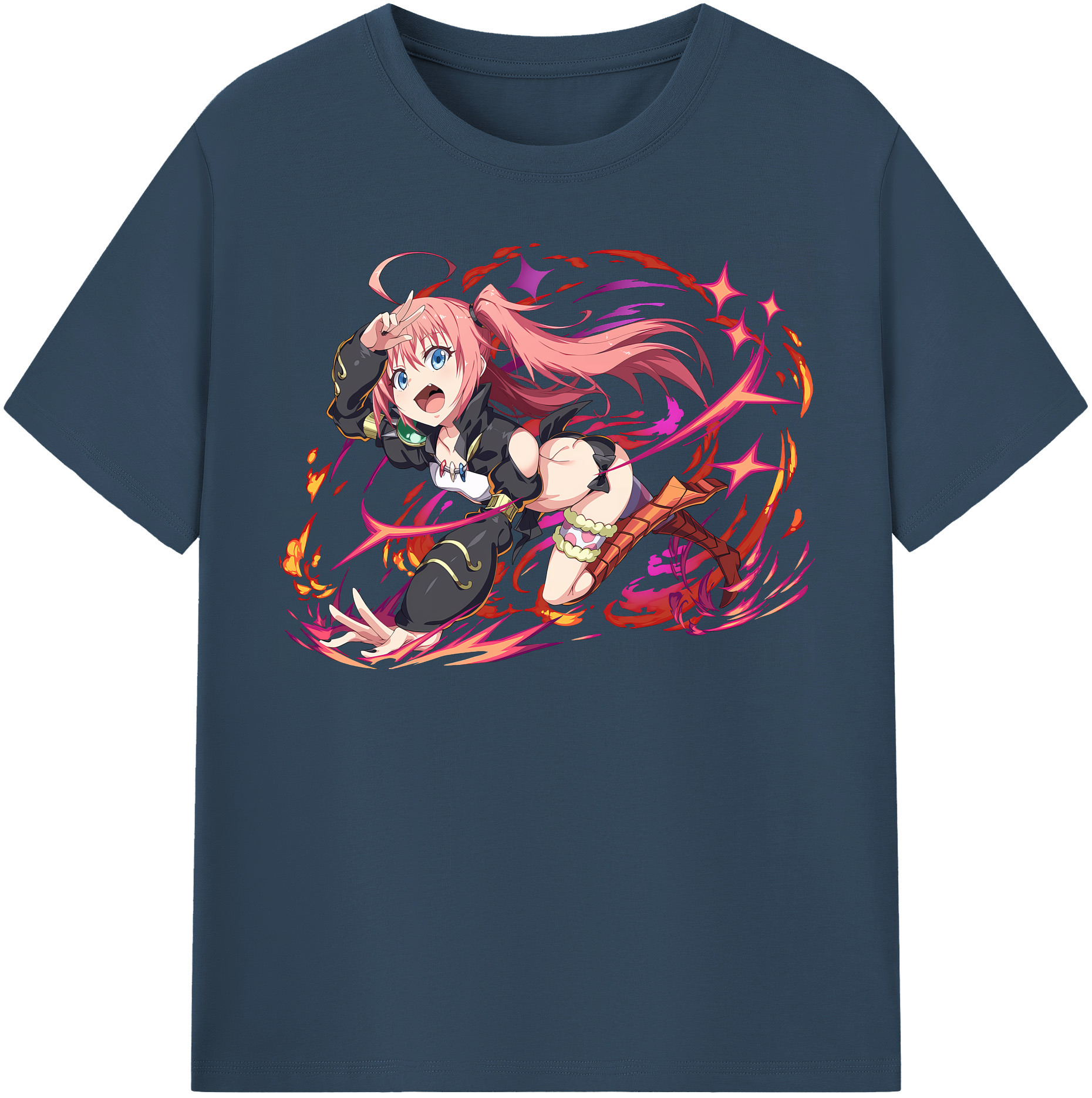 （画像用） 転スラ Regarding Reincarnated to Slime 綿100％半袖Tシャツ（フロントプリント）