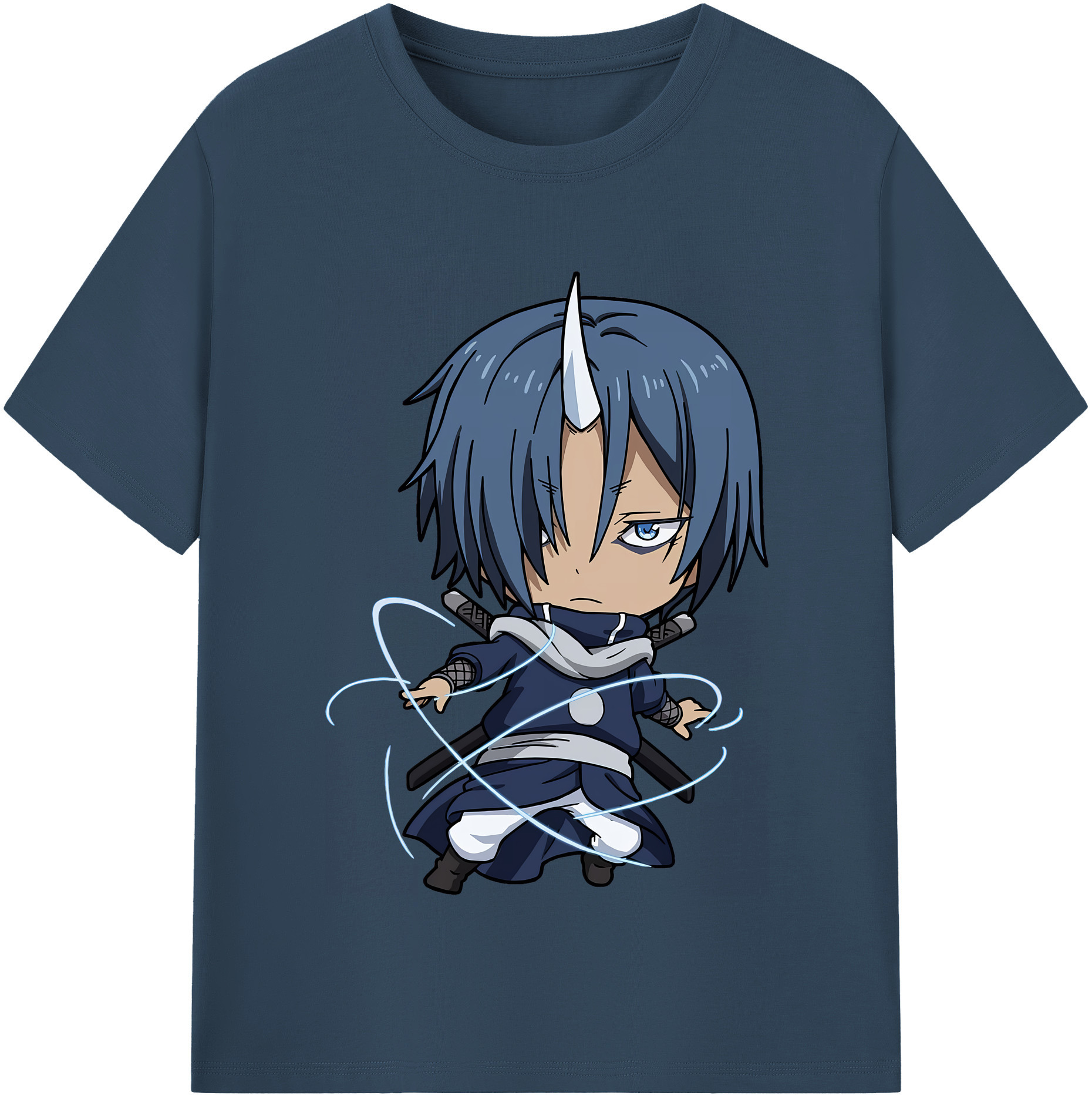 （画像用） 転スラ Regarding Reincarnated to Slime 綿100％半袖Tシャツ（フロントプリント）