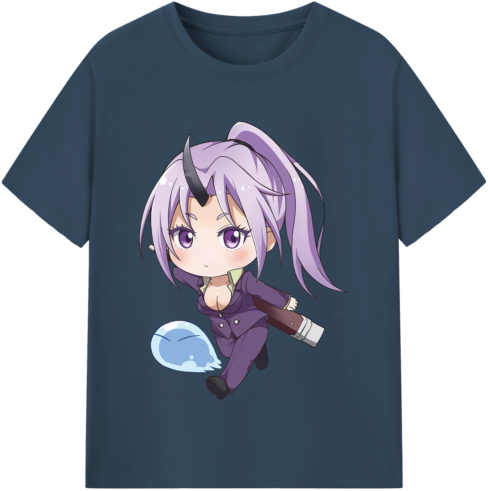 （画像用） 転スラ Regarding Reincarnated to Slime 綿100％半袖Tシャツ（フロントプリント）