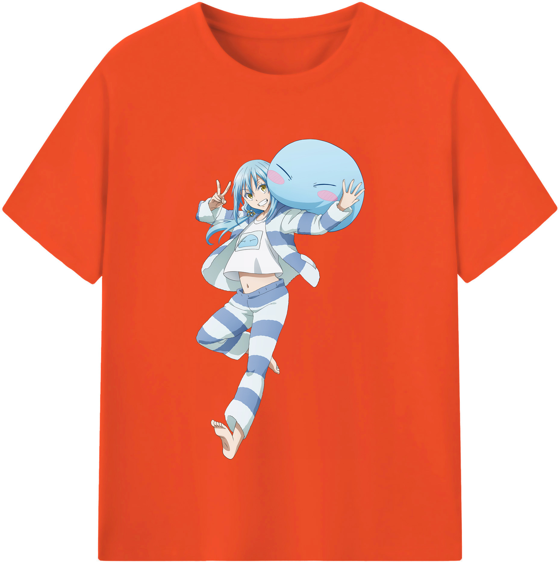 （画像用） 転スラ Regarding Reincarnated to Slime 綿100％半袖Tシャツ（フロントプリント）