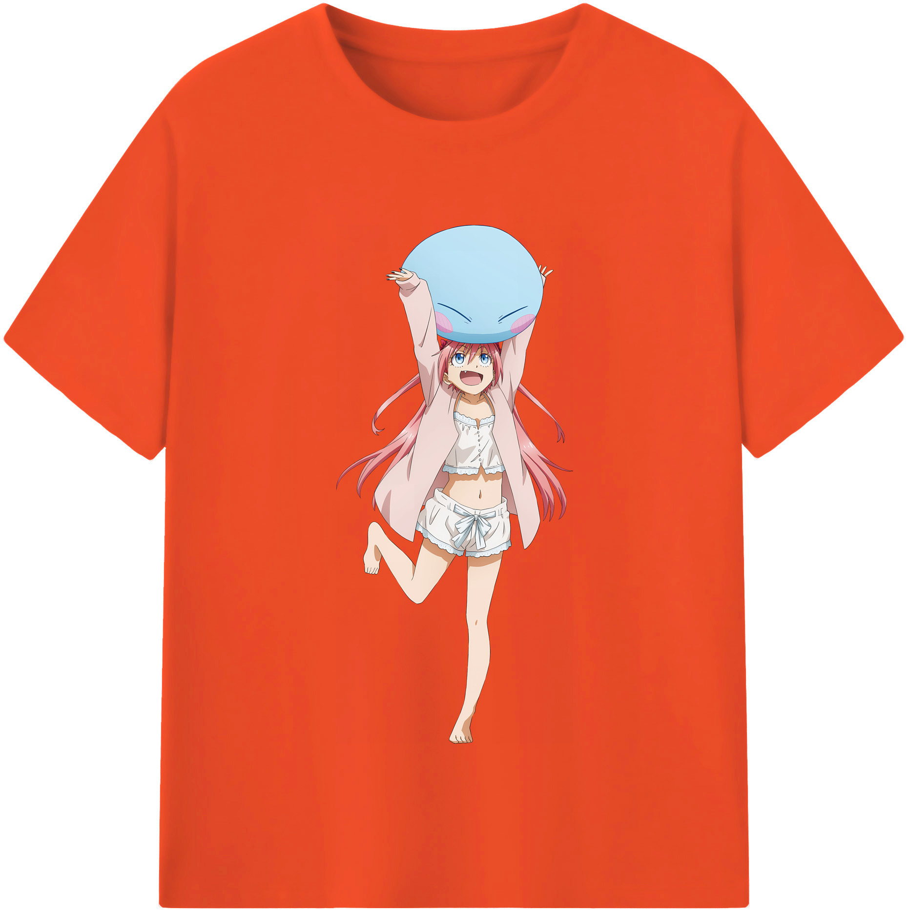 （画像用） 転スラ Regarding Reincarnated to Slime 綿100％半袖Tシャツ（フロントプリント）