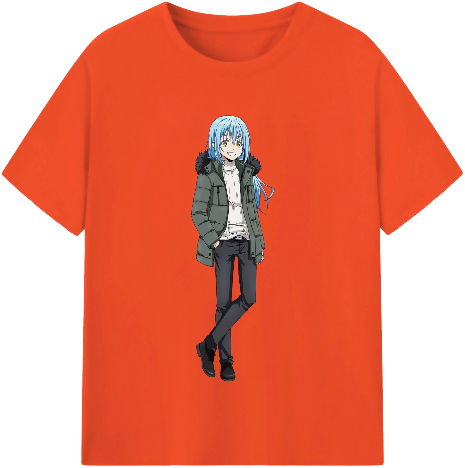 （画像用） 転スラ Regarding Reincarnated to Slime 綿100％半袖Tシャツ（フロントプリント）