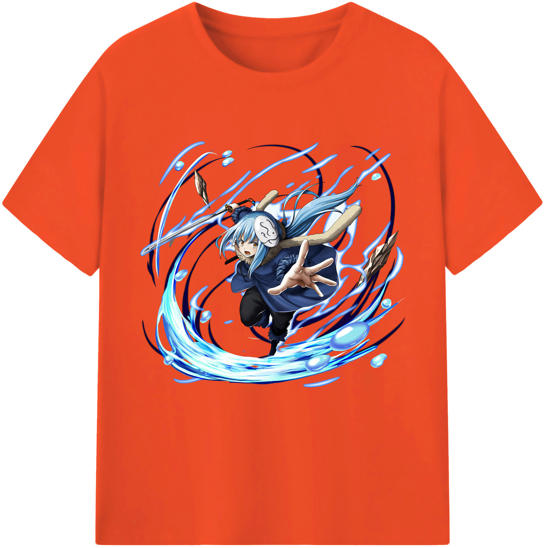 （画像用） 転スラ Regarding Reincarnated to Slime 綿100％半袖Tシャツ（フロントプリント）