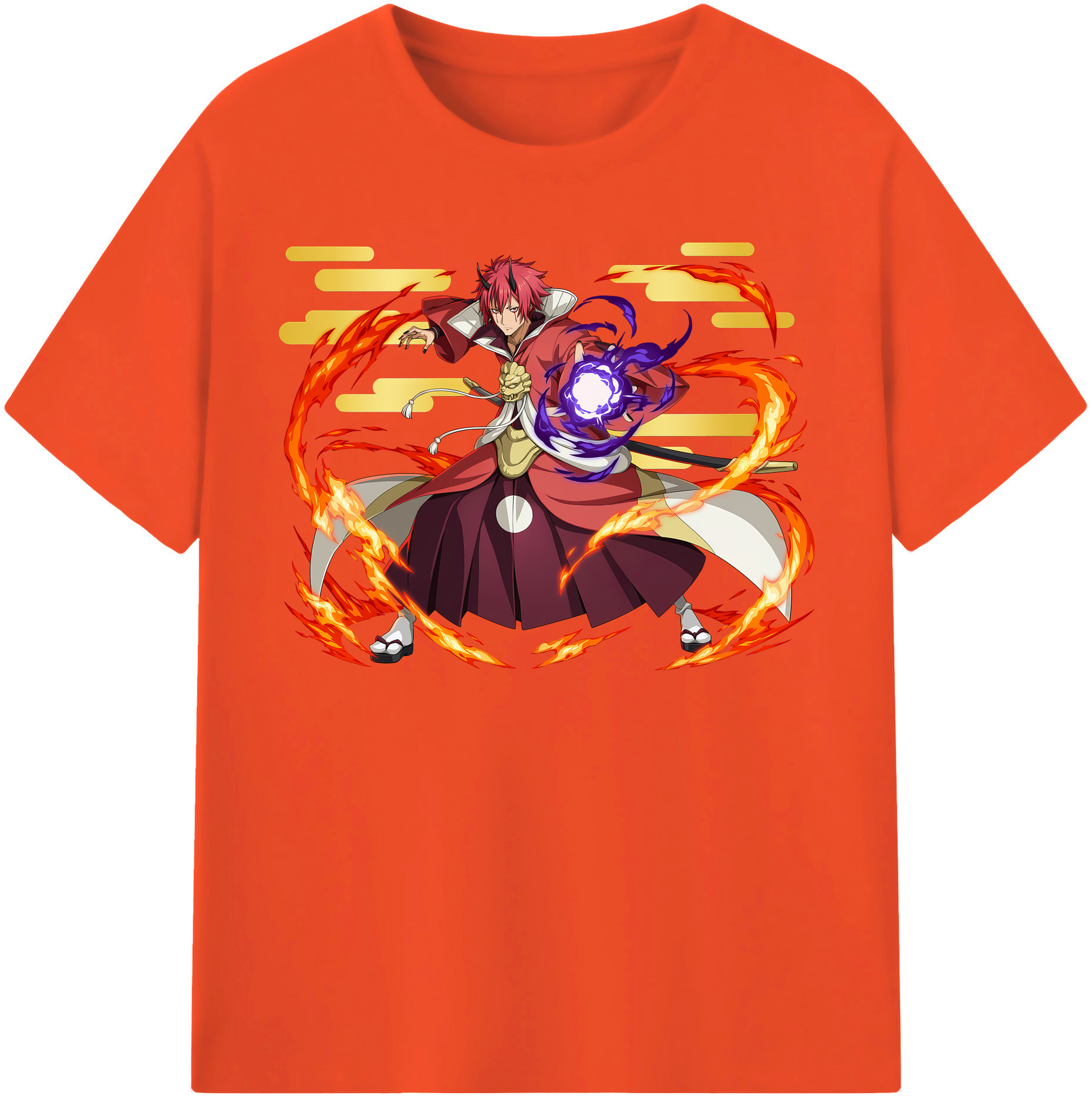 （画像用） 転スラ Regarding Reincarnated to Slime 綿100％半袖Tシャツ（フロントプリント）