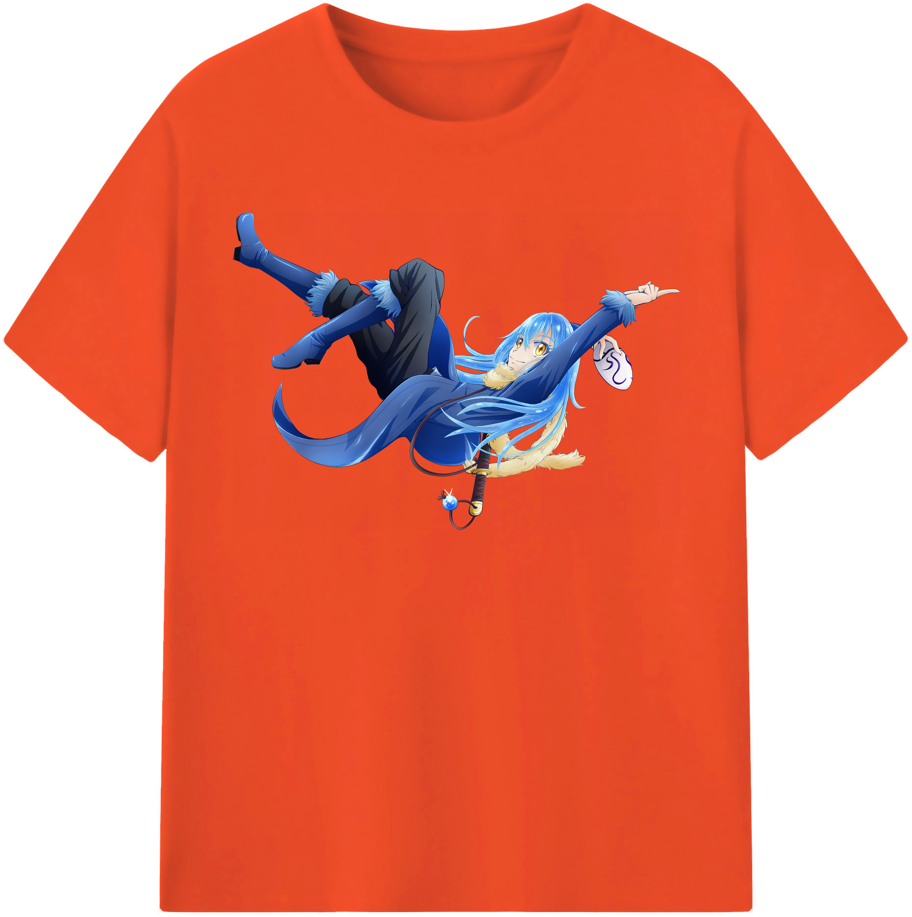 （画像用） 転スラ Regarding Reincarnated to Slime 綿100％半袖Tシャツ（フロントプリント）