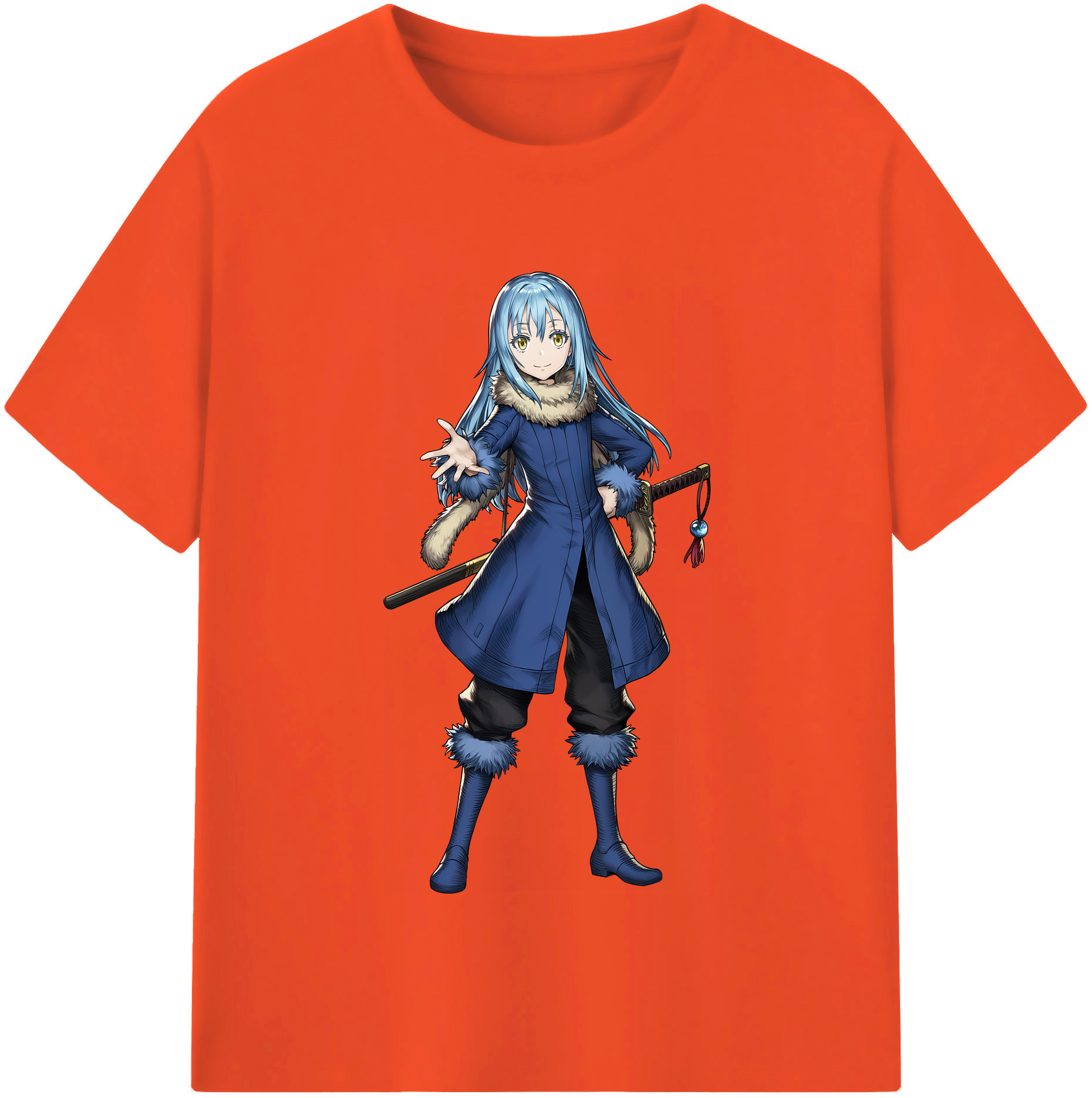 （画像用） 転スラ Regarding Reincarnated to Slime 綿100％半袖Tシャツ（フロントプリント）