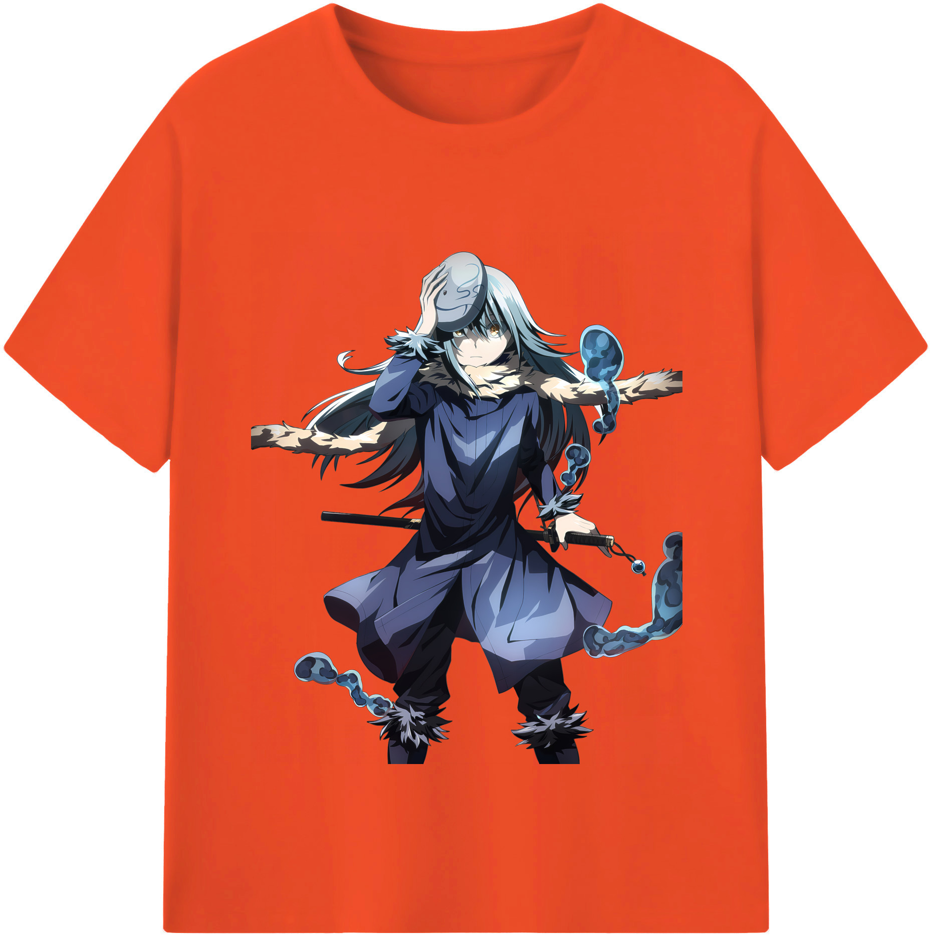 （画像用） 転スラ Regarding Reincarnated to Slime 綿100％半袖Tシャツ（フロントプリント）