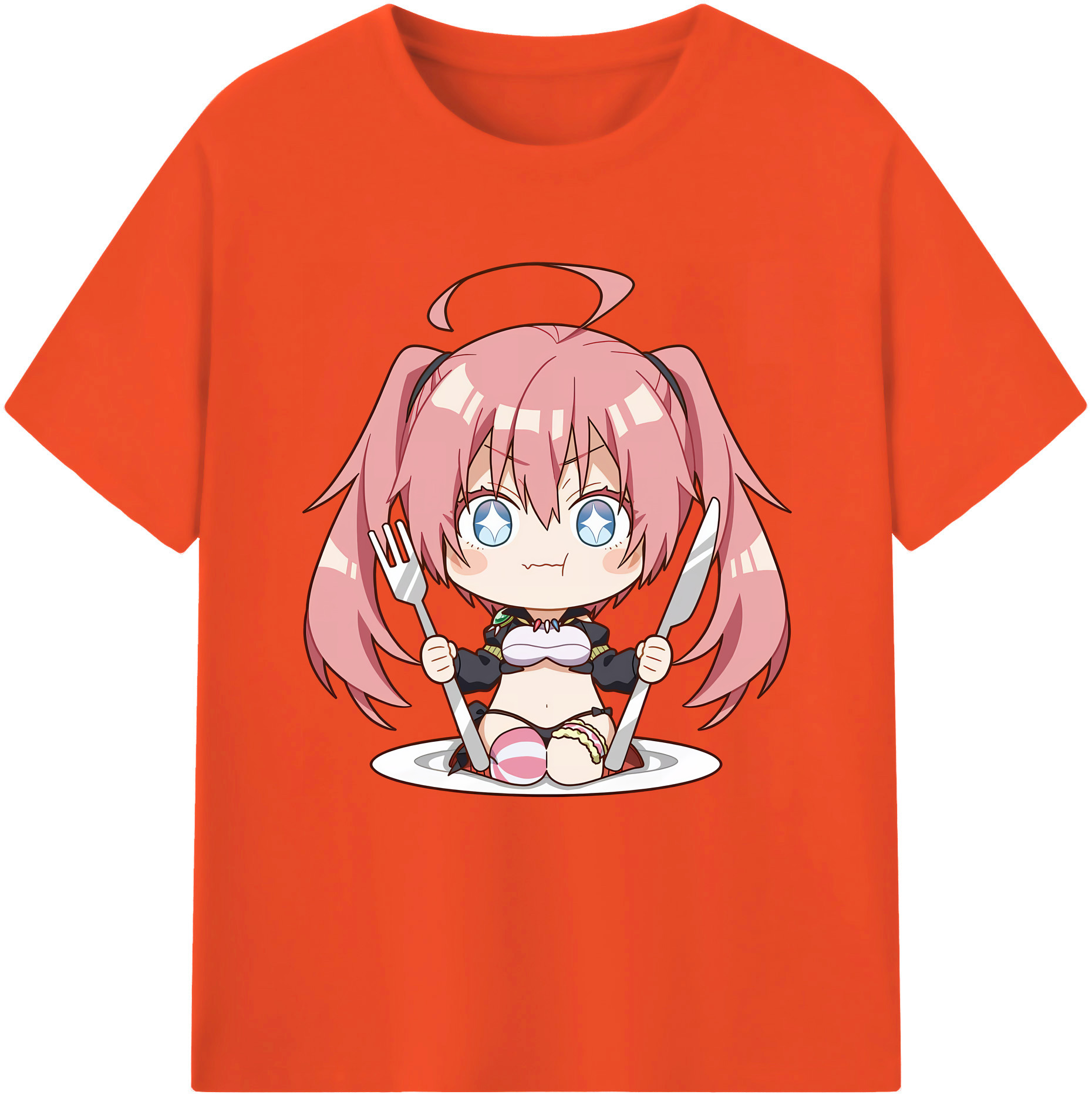（画像用） 転スラ Regarding Reincarnated to Slime 綿100％半袖Tシャツ（フロントプリント）