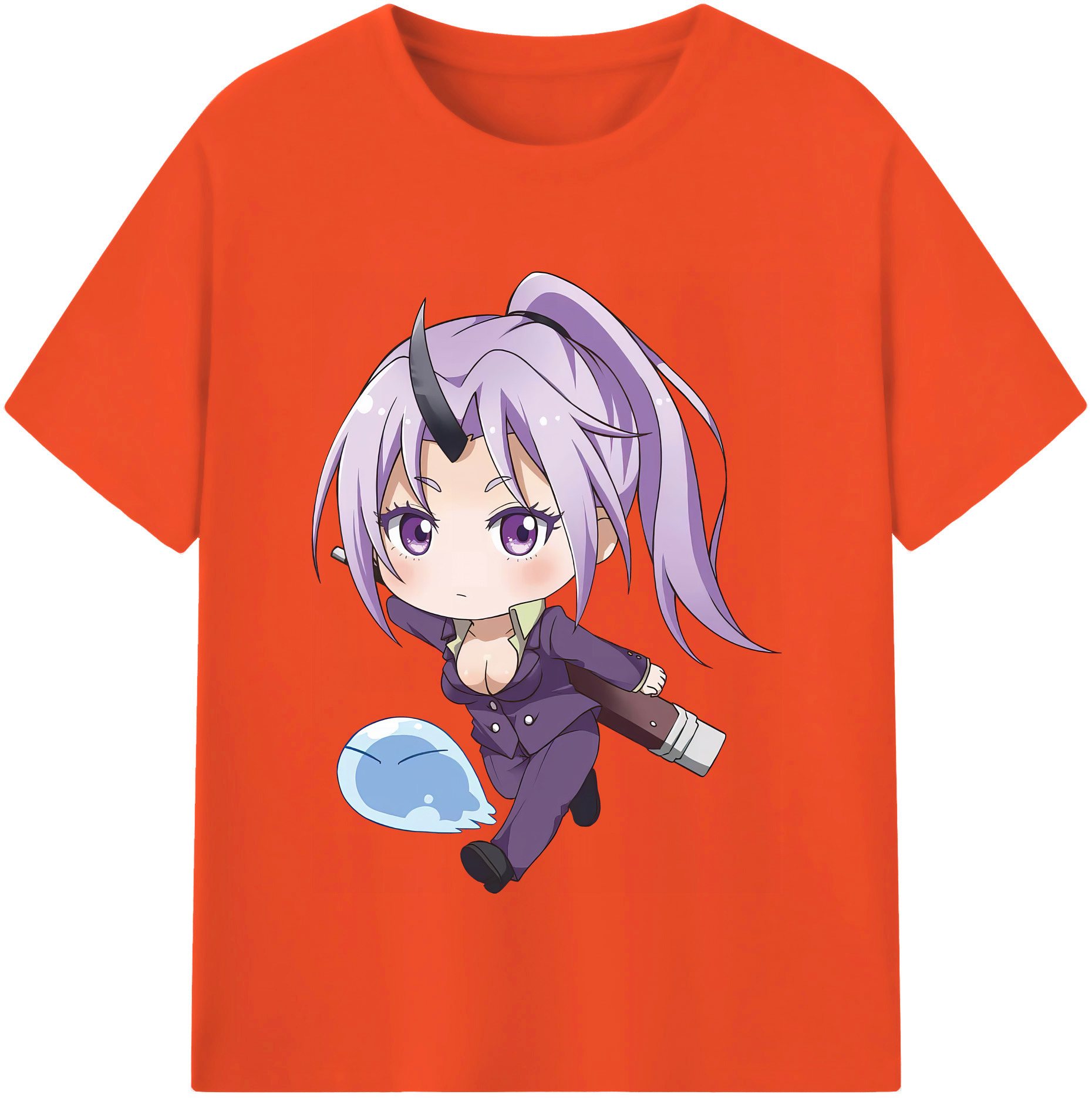 （画像用） 転スラ Regarding Reincarnated to Slime 綿100％半袖Tシャツ（フロントプリント）