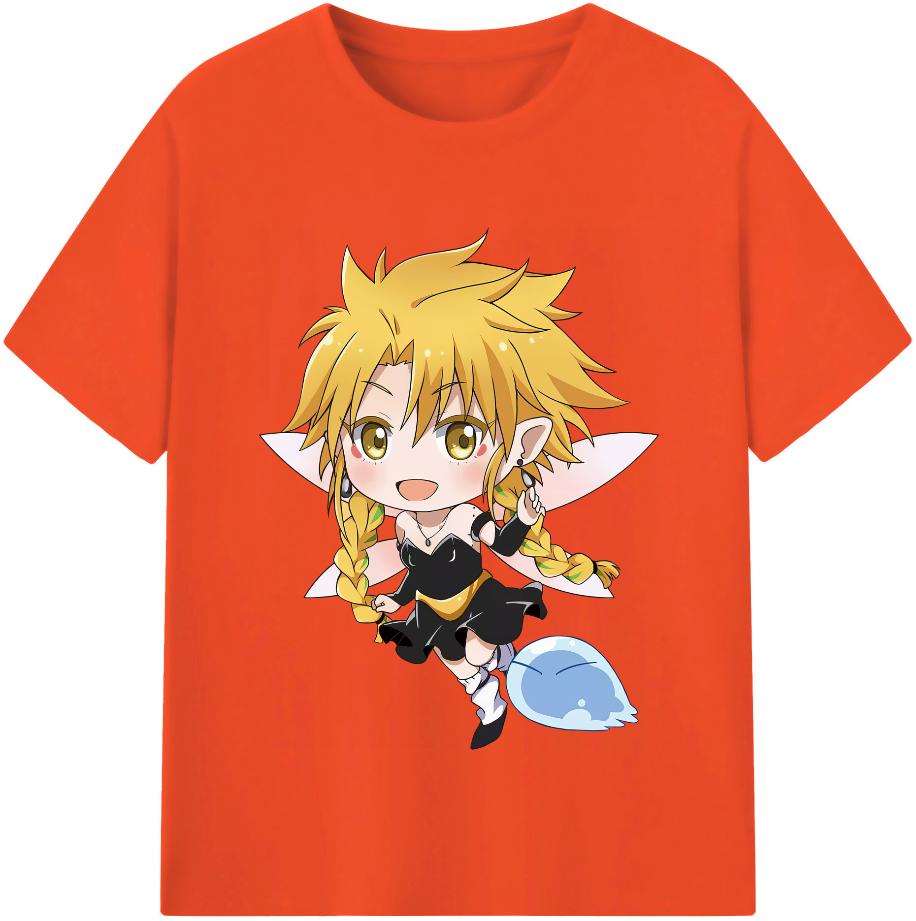 （画像用） 転スラ Regarding Reincarnated to Slime 綿100％半袖Tシャツ（フロントプリント）