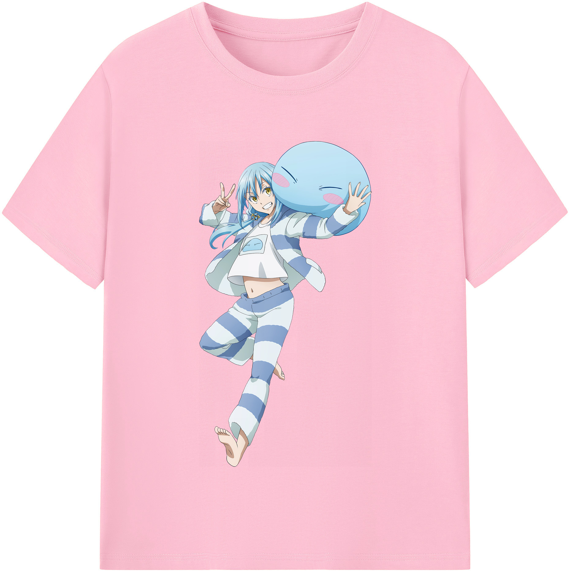 （画像用） 転スラ Regarding Reincarnated to Slime 綿100％半袖Tシャツ（フロントプリント）
