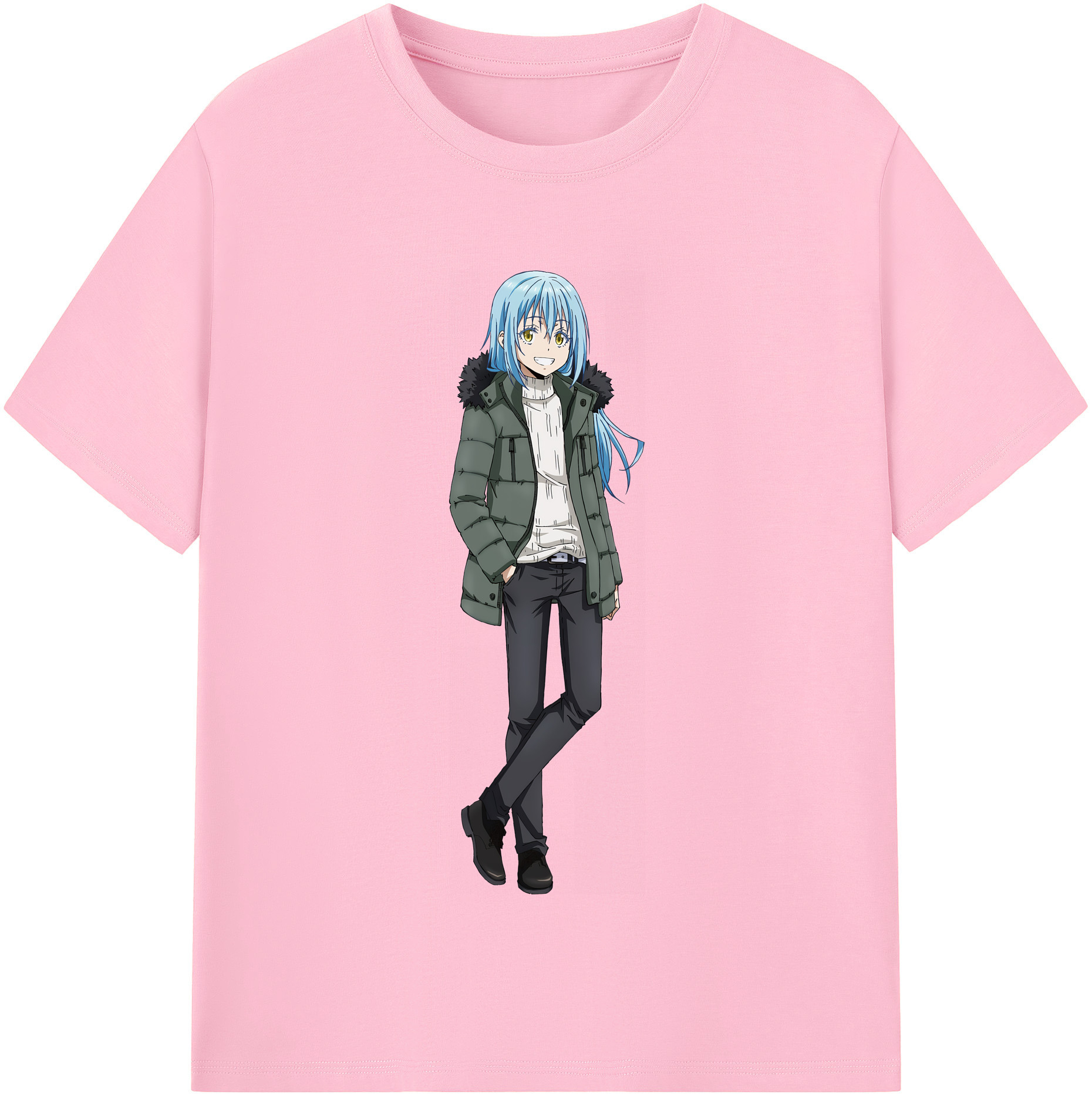 （画像用） 転スラ Regarding Reincarnated to Slime 綿100％半袖Tシャツ（フロントプリント）