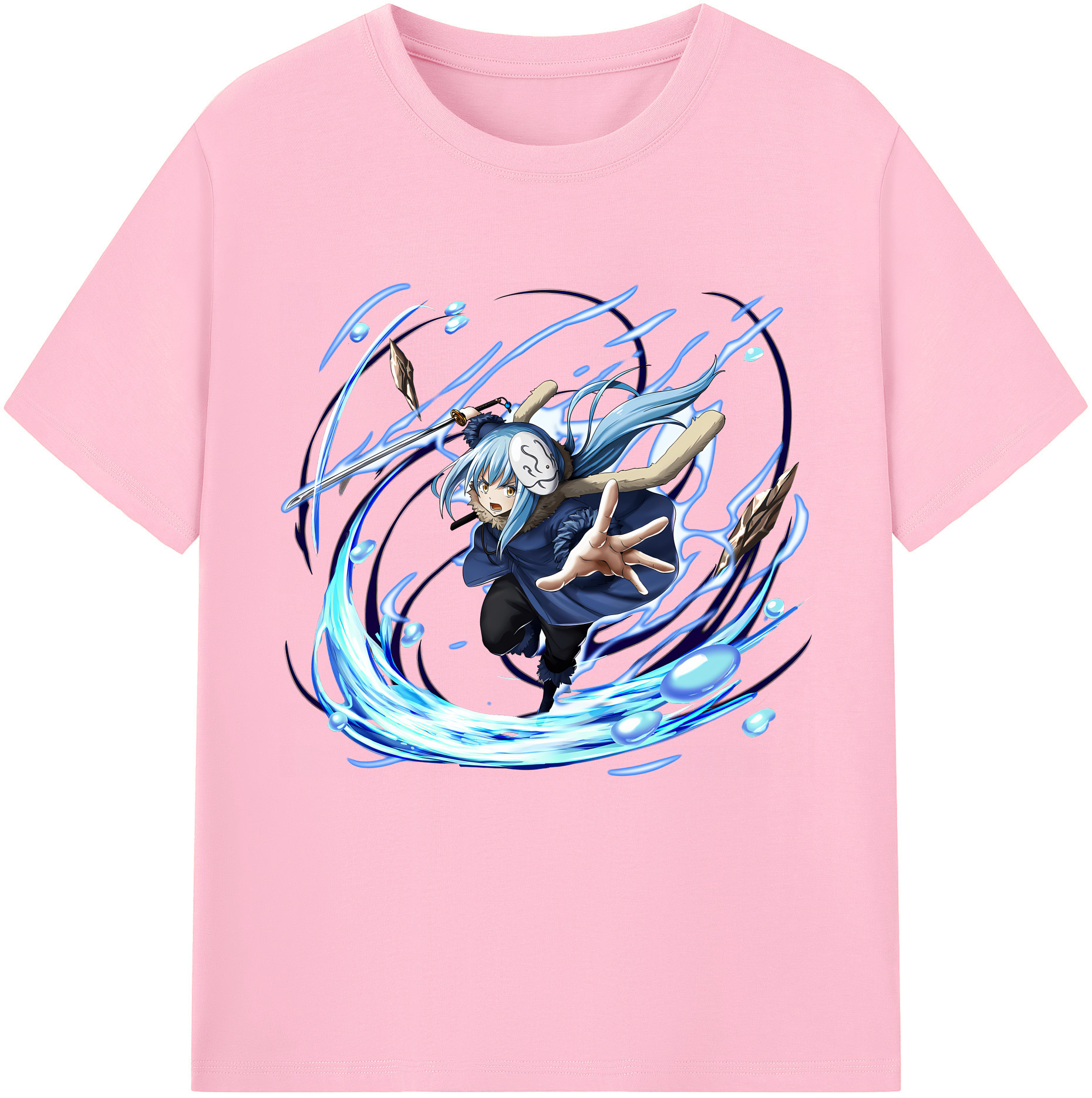 （画像用） 転スラ Regarding Reincarnated to Slime 綿100％半袖Tシャツ（フロントプリント）