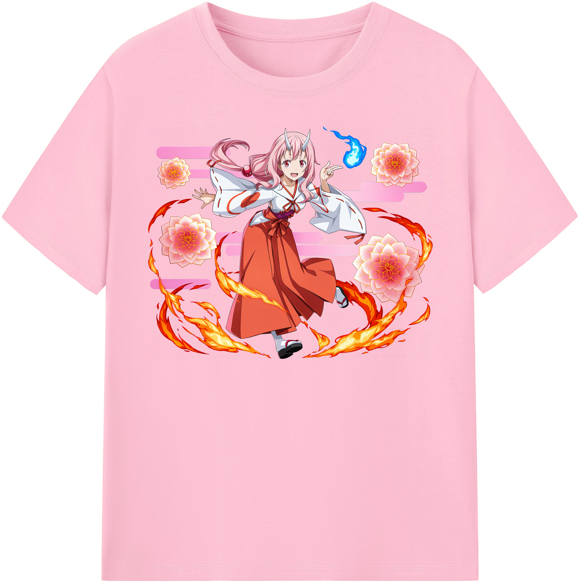 （画像用） 転スラ Regarding Reincarnated to Slime 綿100％半袖Tシャツ（フロントプリント）