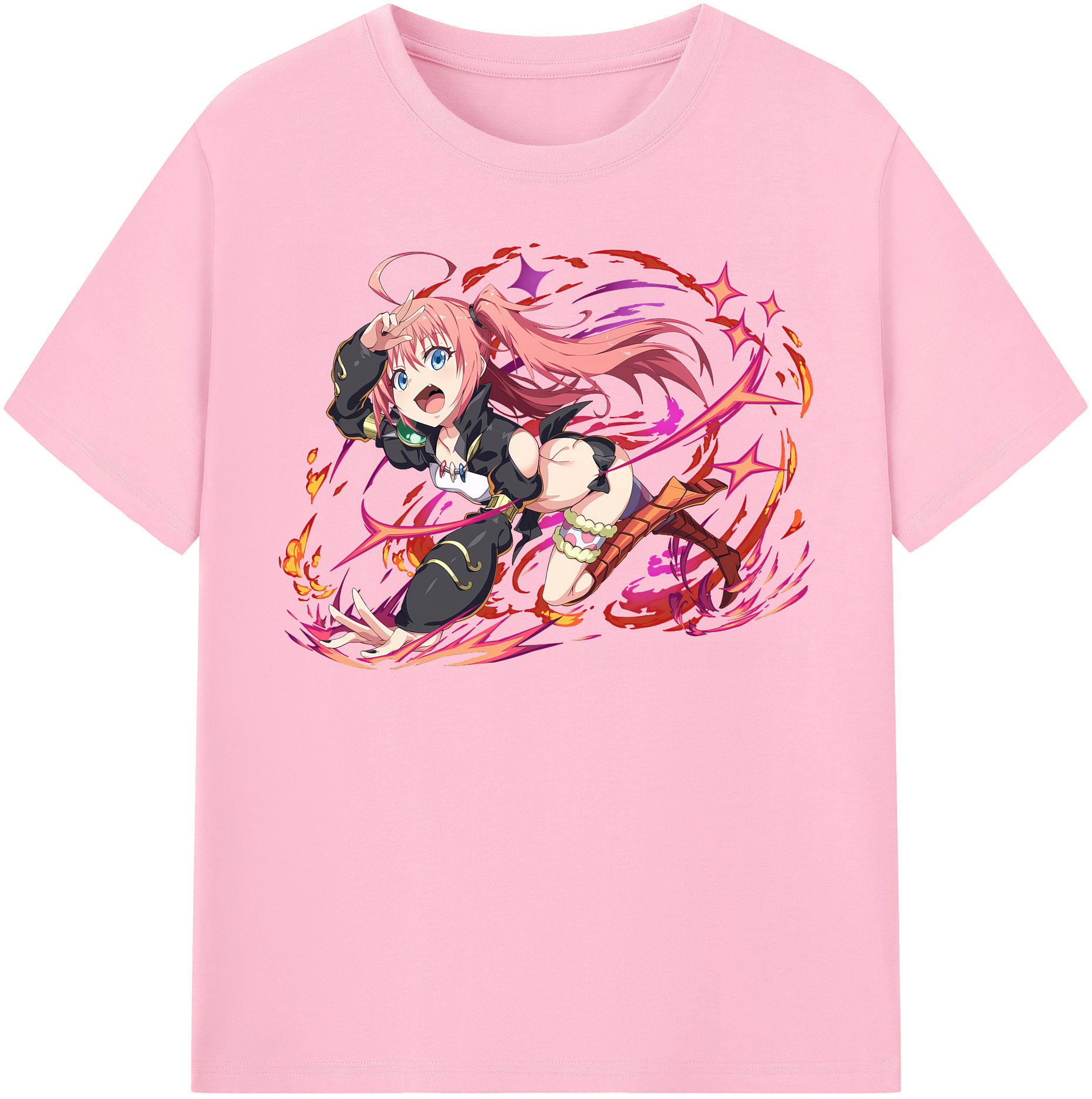 （画像用） 転スラ Regarding Reincarnated to Slime 綿100％半袖Tシャツ（フロントプリント）
