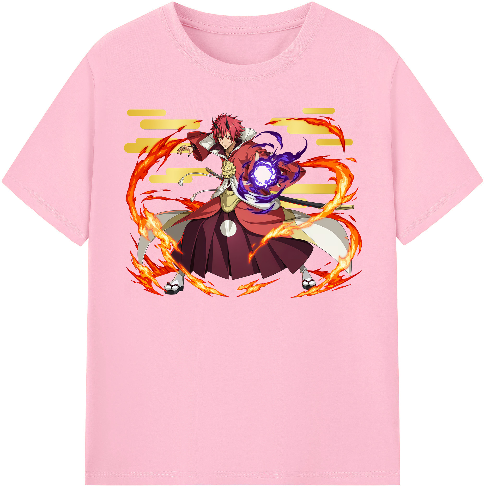 （画像用） 転スラ Regarding Reincarnated to Slime 綿100％半袖Tシャツ（フロントプリント）