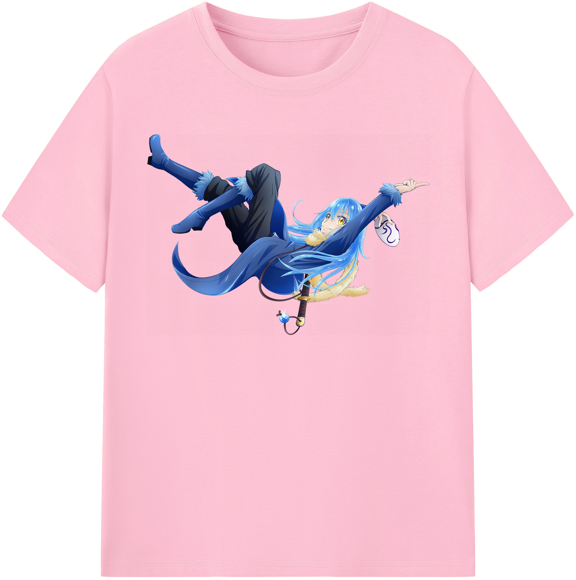 （画像用） 転スラ Regarding Reincarnated to Slime 綿100％半袖Tシャツ（フロントプリント）